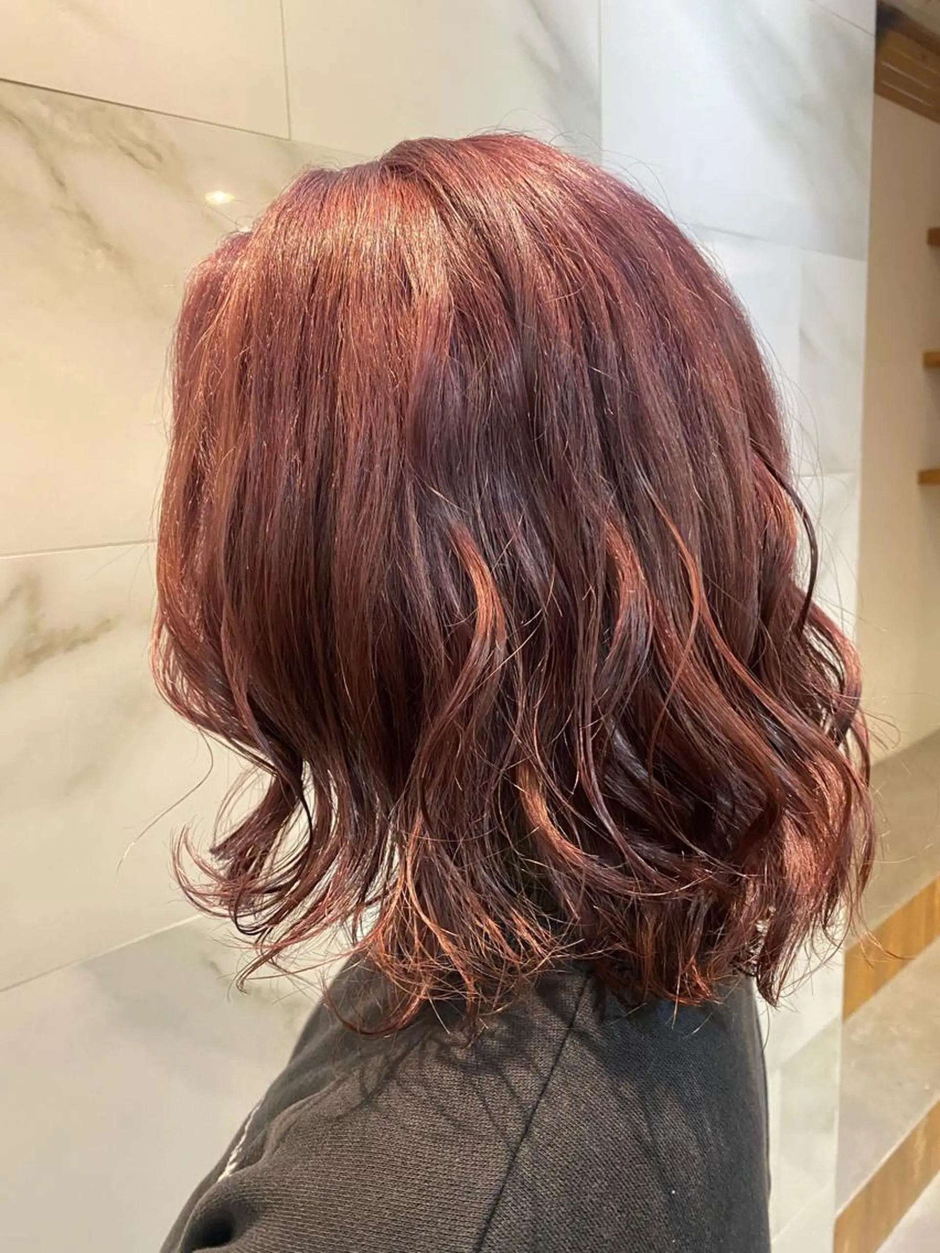 ミディアム カラー グレージュ/透明感/ 韓国ヘア/RISAのヘアスタイル