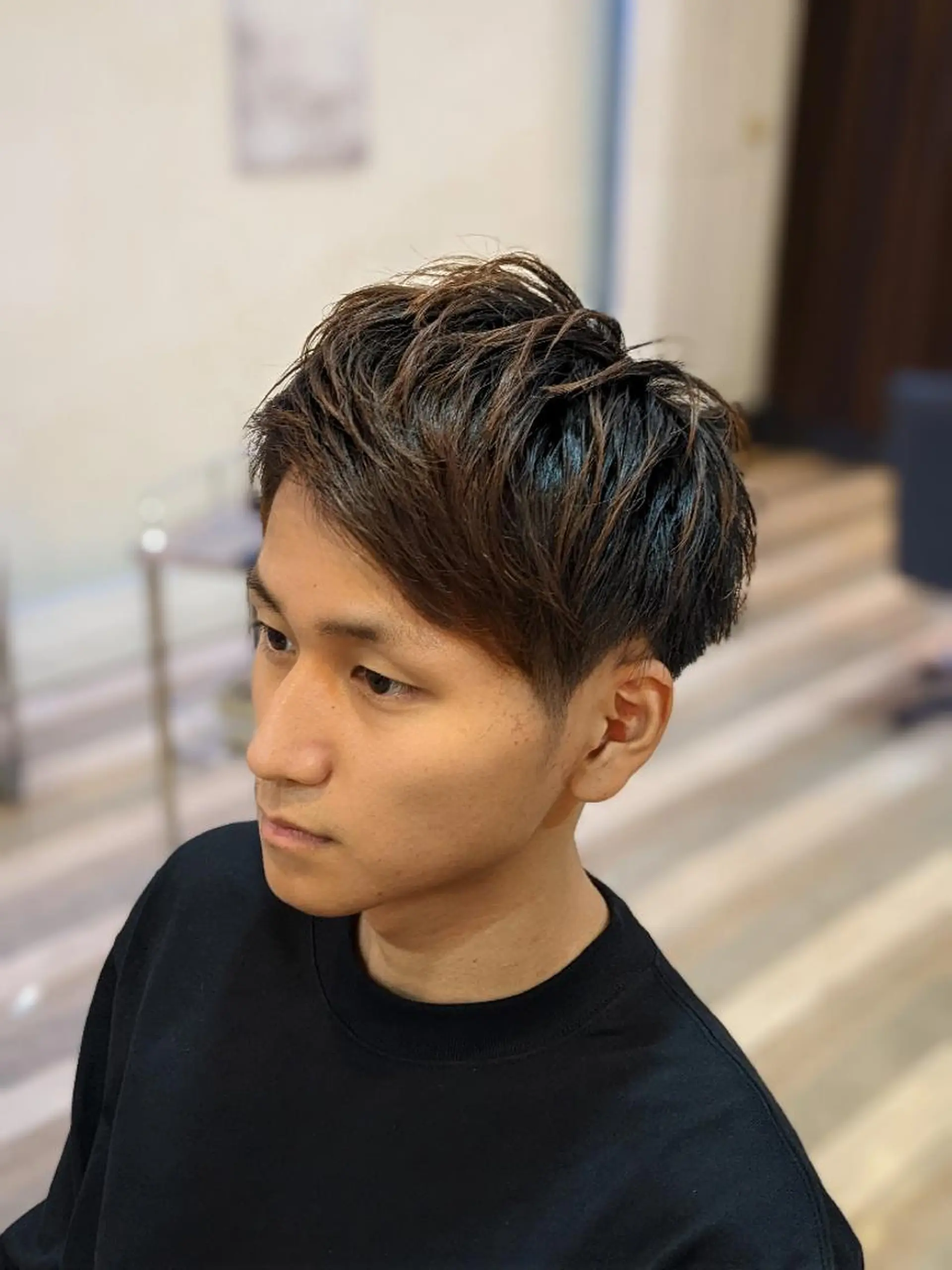 ショート メンズ メンズパーマ 刈り上げ Russo(ルッソ)所属・こにし/蒲生四丁目 /髪質改善/スパのヘアスタイル