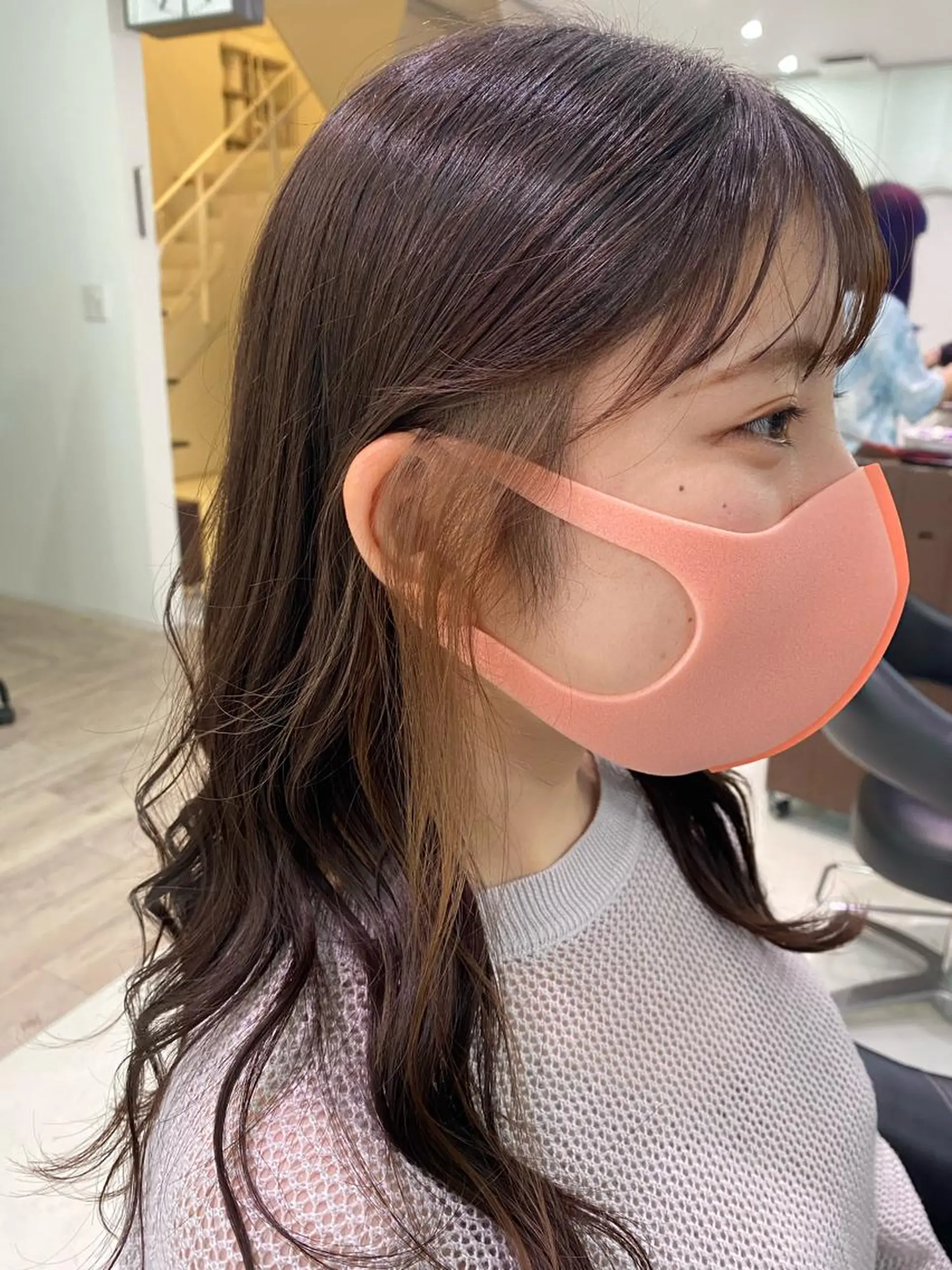 セミロング カラー イヤリングカラー 【GUK】 🌻RINA🌻のヘアスタイル