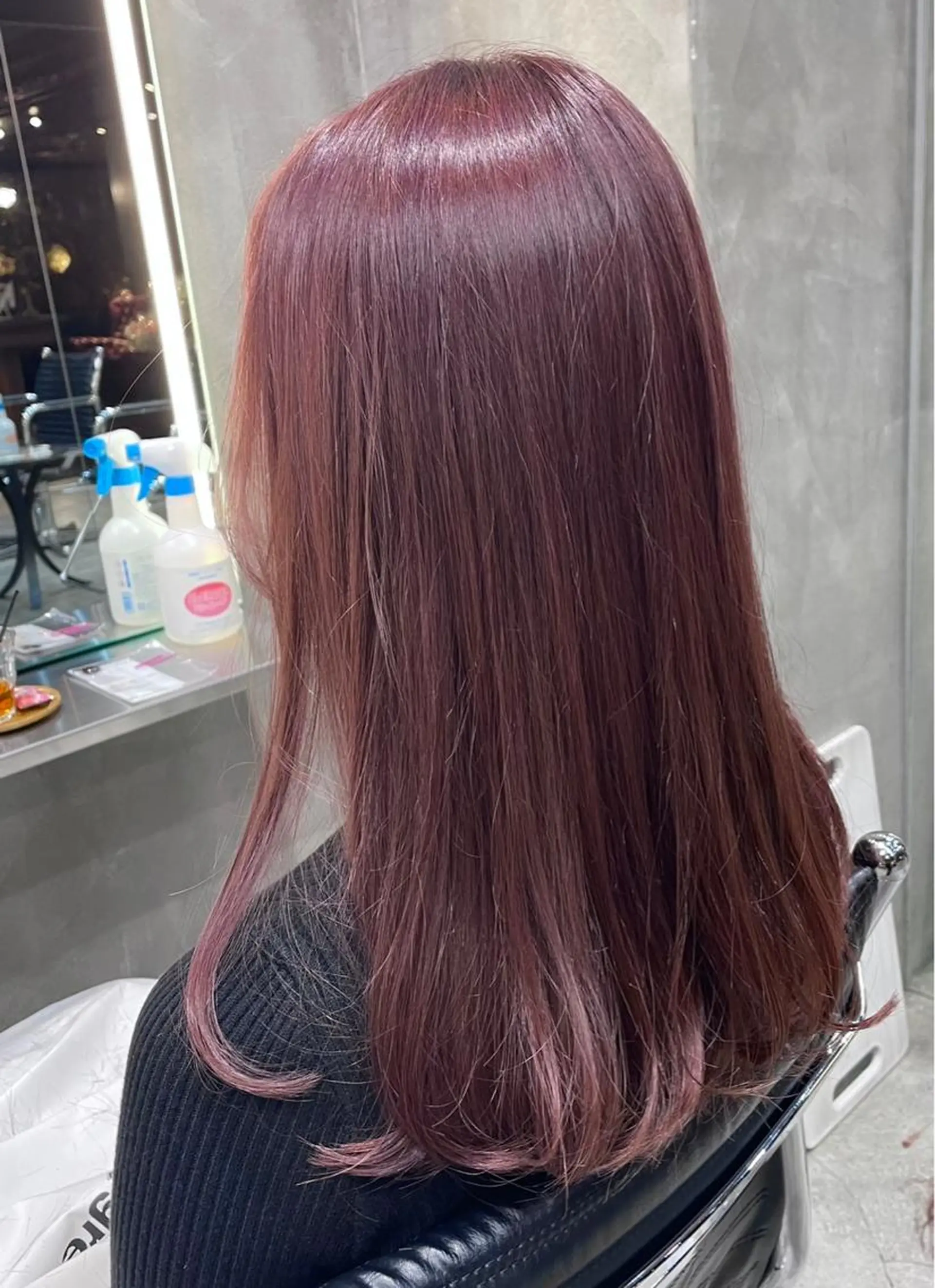 セミロング カラー ブリーチ ブリーチなしカラー ピンクカラー 🦋透明感カラー /ケアブリーチ🦋のヘアスタイル