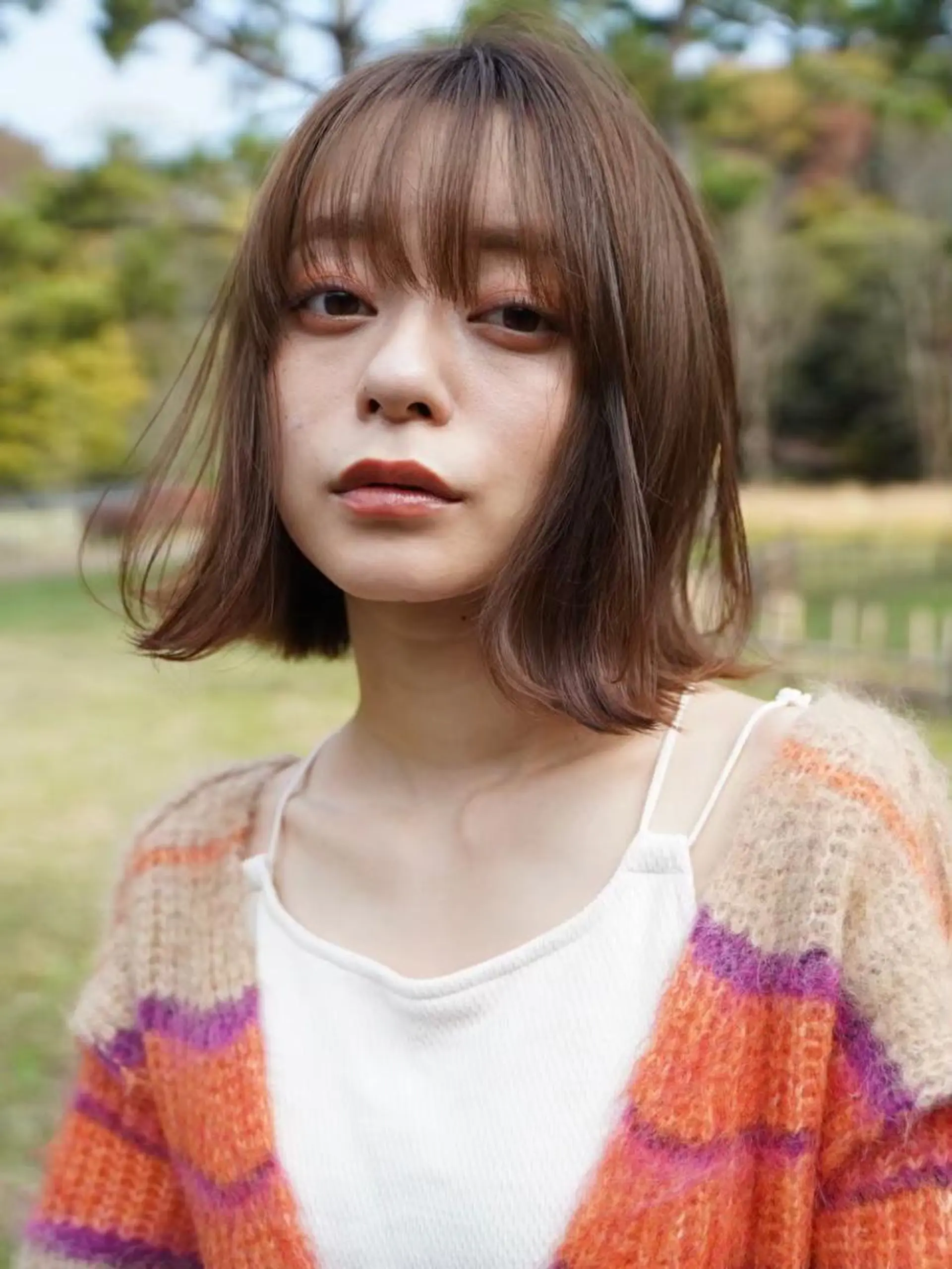 ミディアム カラー ヘアアレンジ ミディアムパーマ アクアカラー ダブルカラー グラデーションカラー ハイライトカラー カット ヘアセット 💝髪質改善💝_ chlom🌸春🌸のヘアスタイル