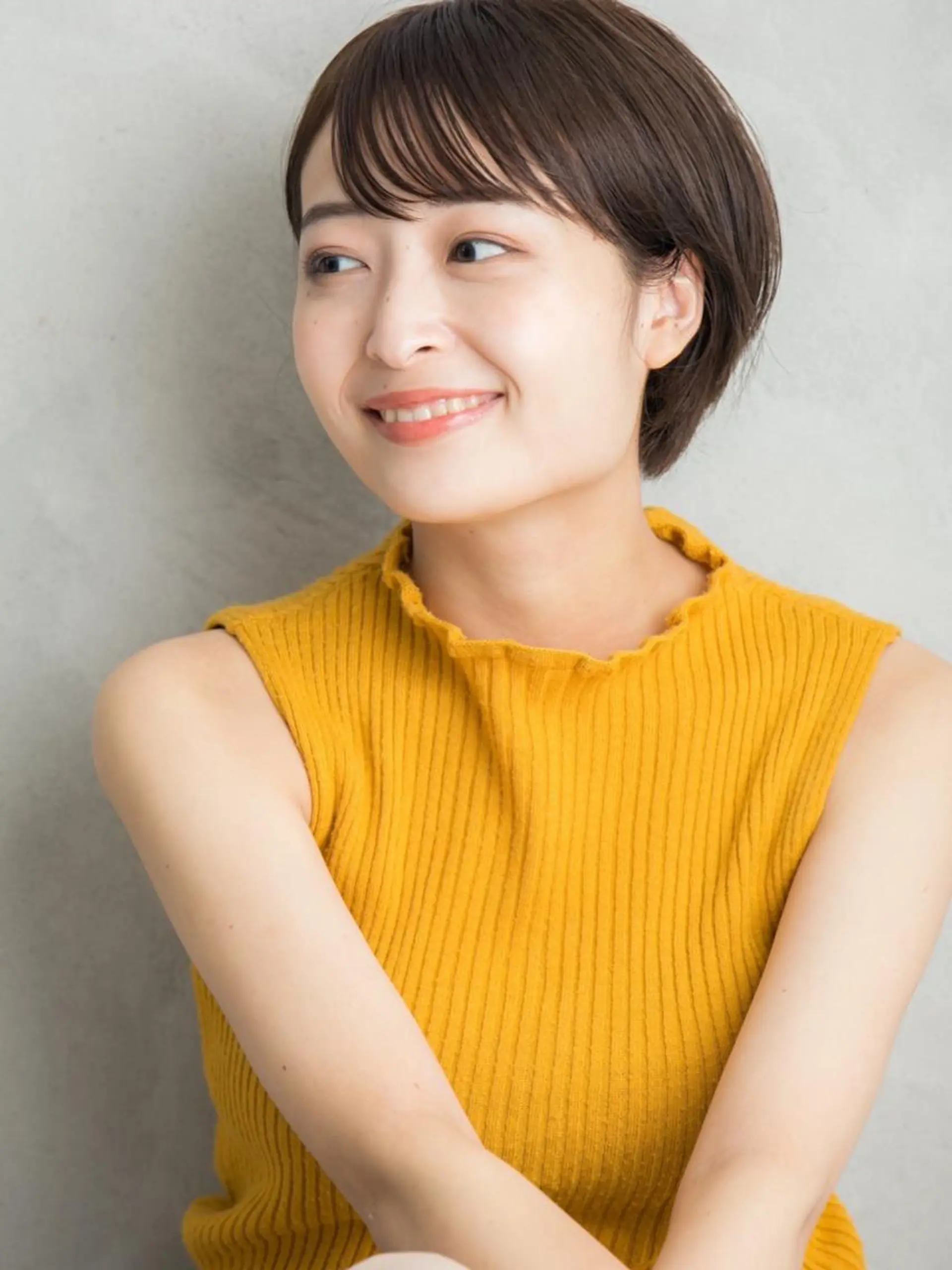 ショート 巻けるケア縮毛矯正✨ ケアカラー✨山下のヘアスタイル