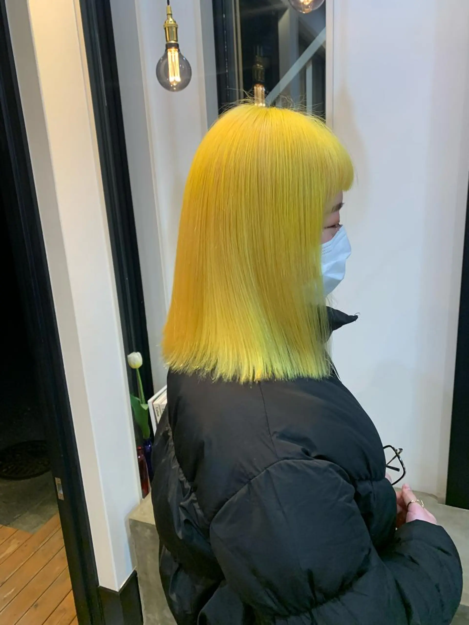 ミディアム カラー ブリーチ ダウンパーマ 【sity.ザイク】のヘアスタイル