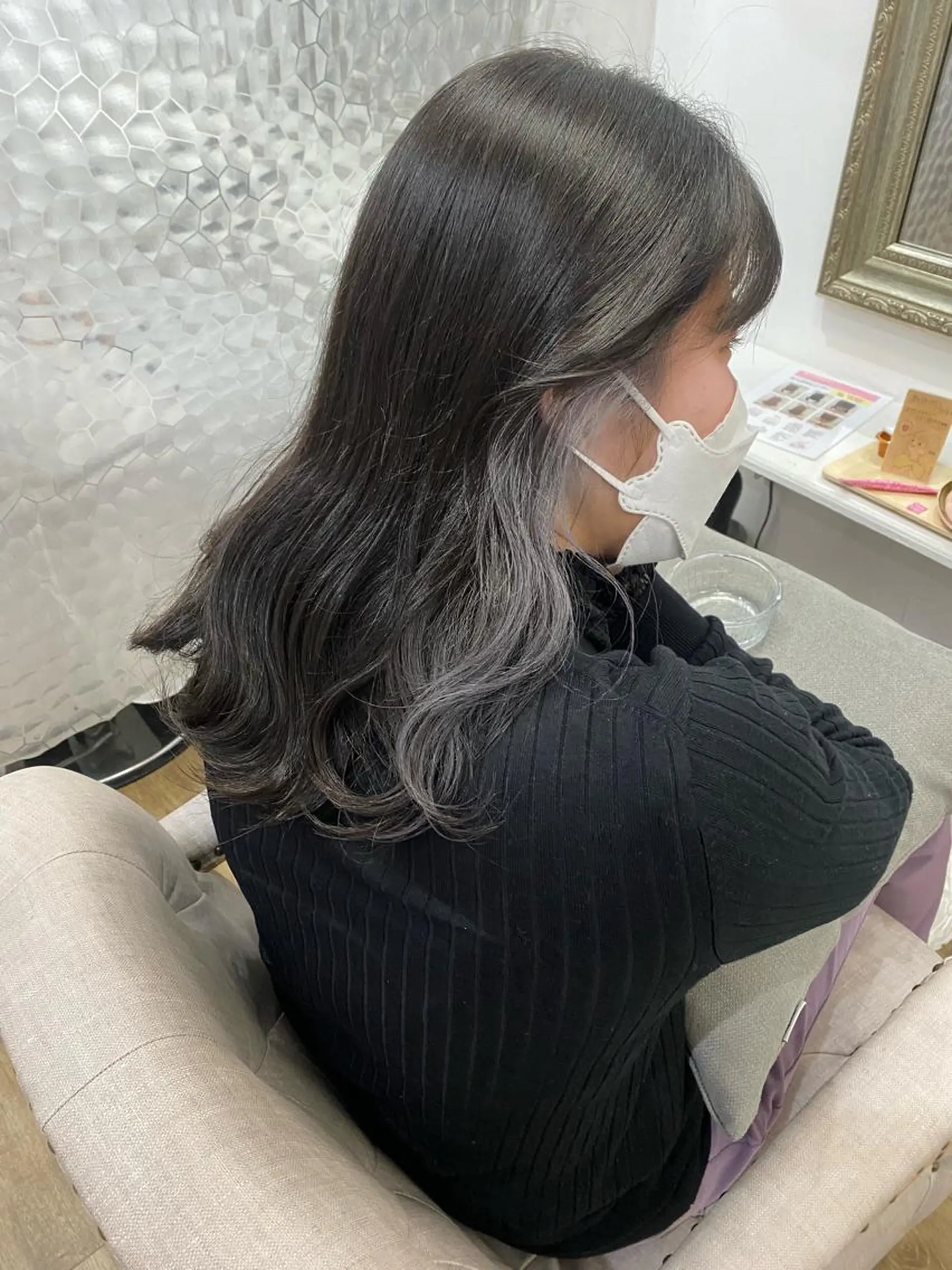 セミロング カラー ヘアアレンジ ヘアカラー トリートメント あおい 🍒暖色カラーのヘアスタイル