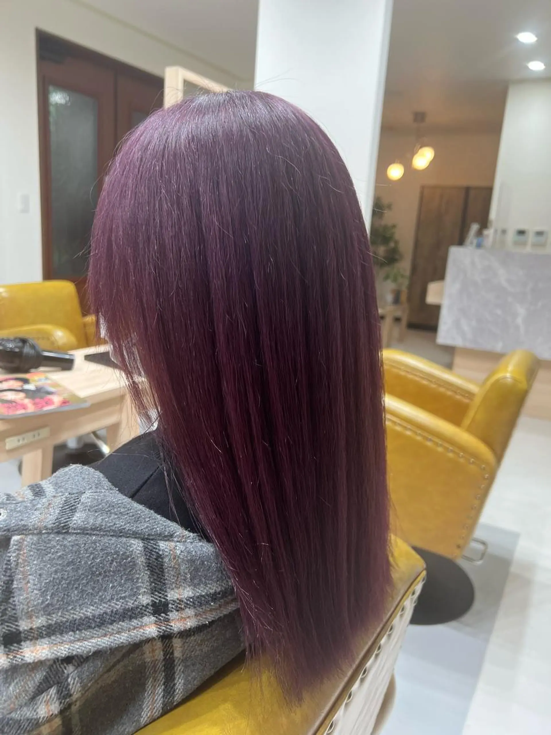 セミロング ヘアカラー 松本 菜那のヘアスタイル