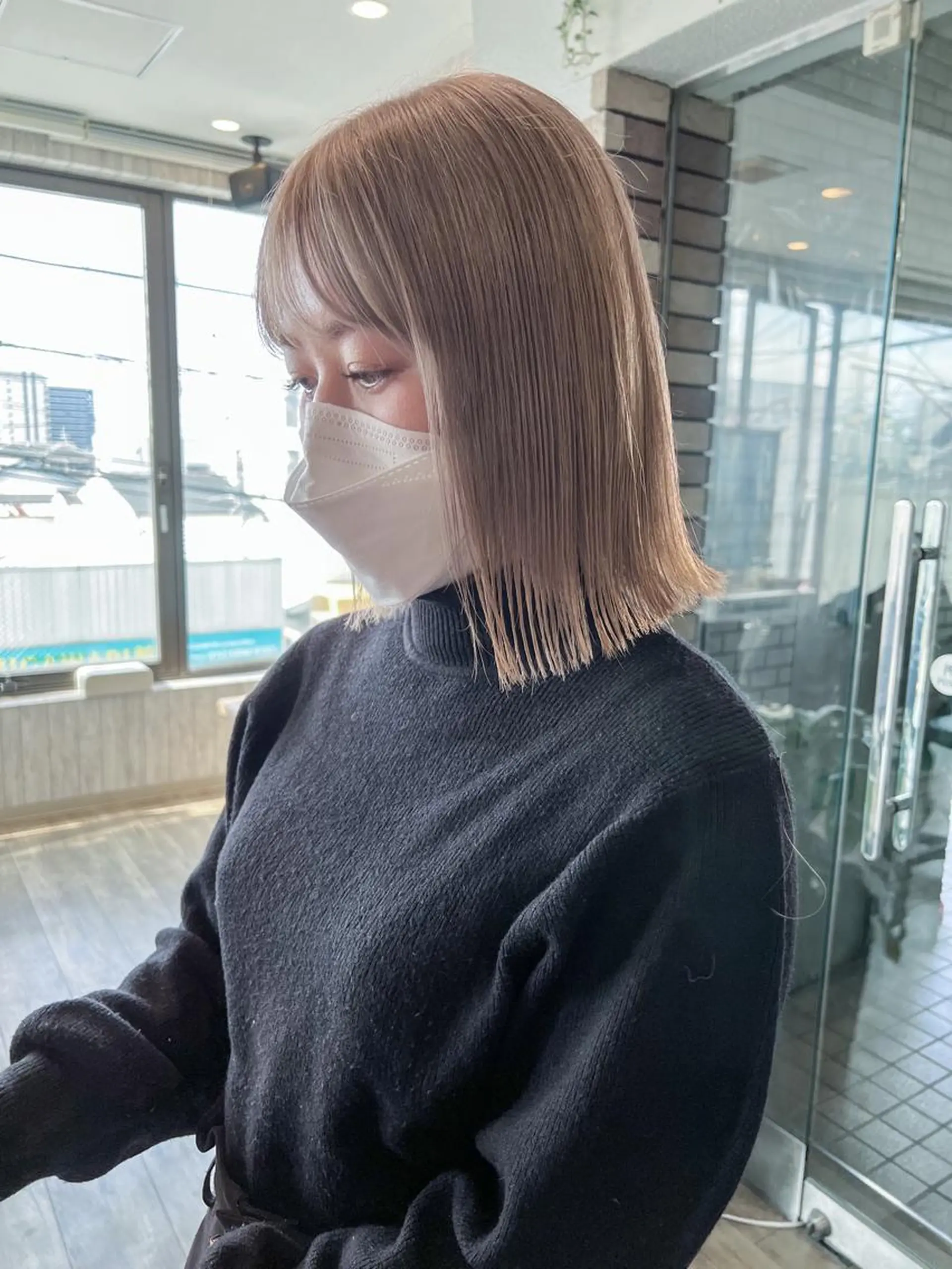 ミディアム カラー カット トリートメント regalo 森重ユウのヘアスタイル