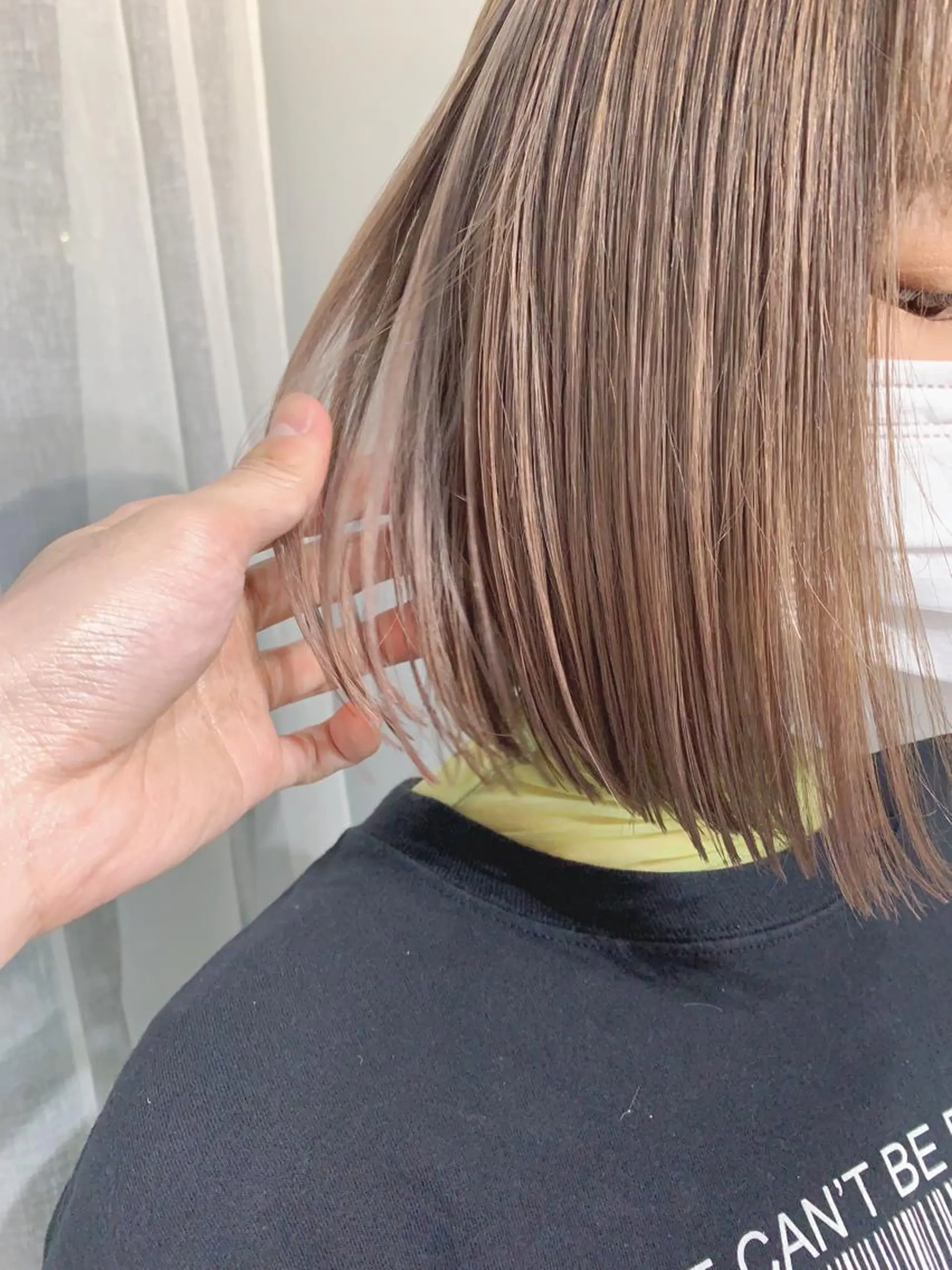 ショート カラー ボブパーマコテ巻き風 パーマNo1深江秀平のヘアスタイル