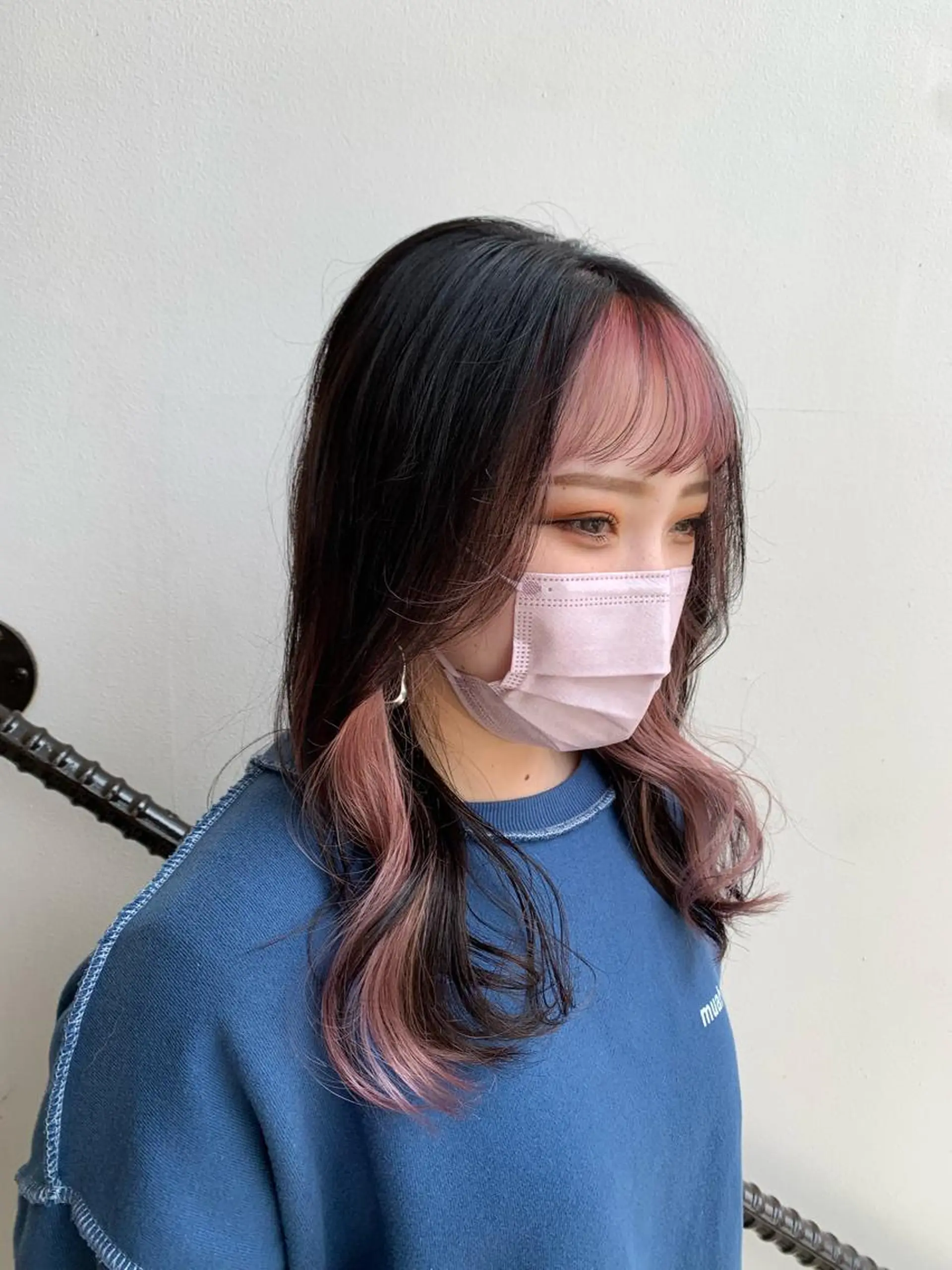 セミロング カラー ベージュカラー ブリーチ ピンクカラー ピンクベージュ Emma ecole所属・Emma ecole /栄/RIOのヘアスタイル