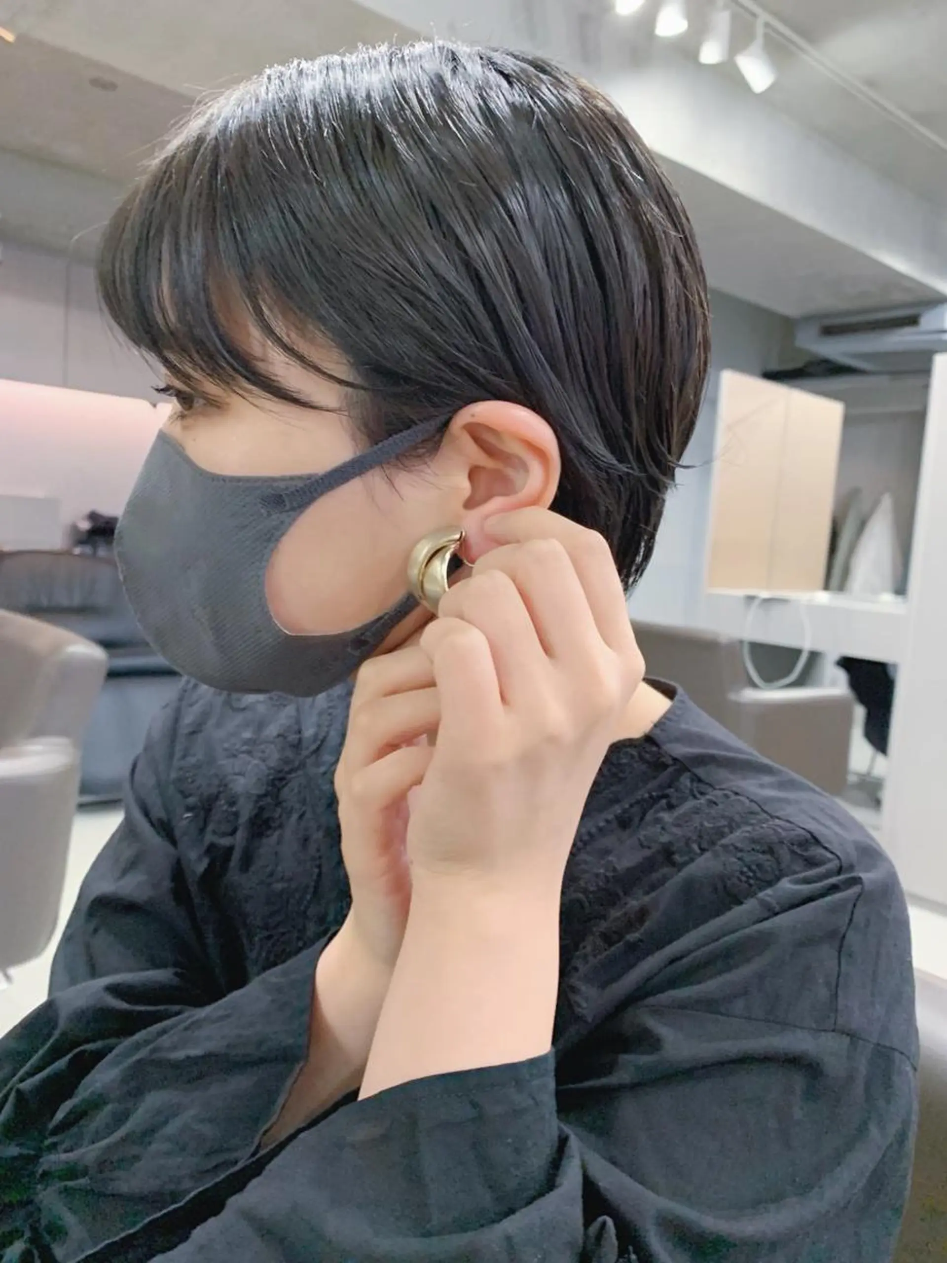 ショート ボブパーマコテ巻き風 パーマNo1深江秀平のヘアスタイル