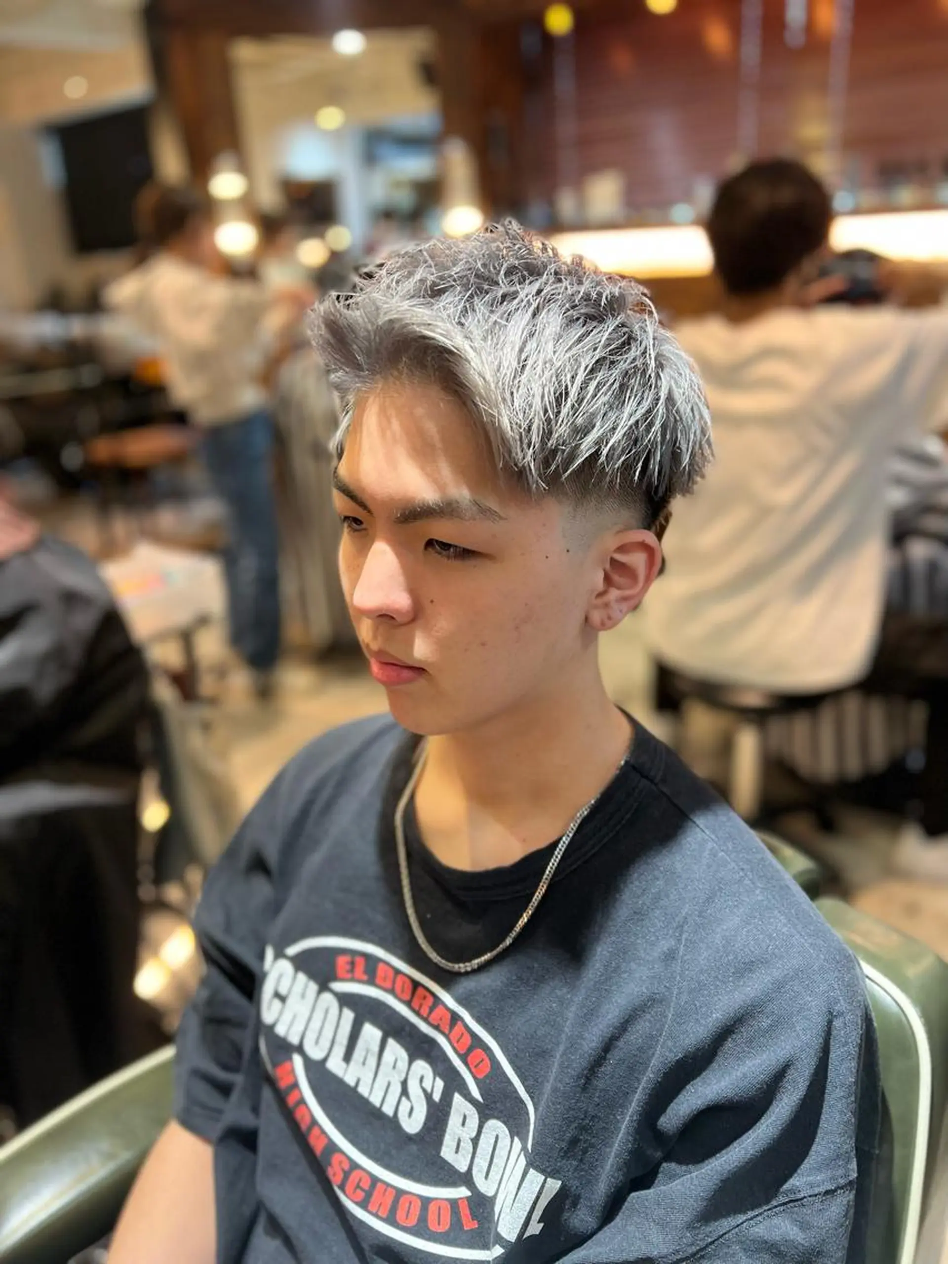 ショート カラー メンズ カット ヘアカラー トリートメント BINGO HAIR WORKS 【ビンゴヘアワークス】所属・🎱メンズフェード 特化HYOGA🎱のヘアスタイル