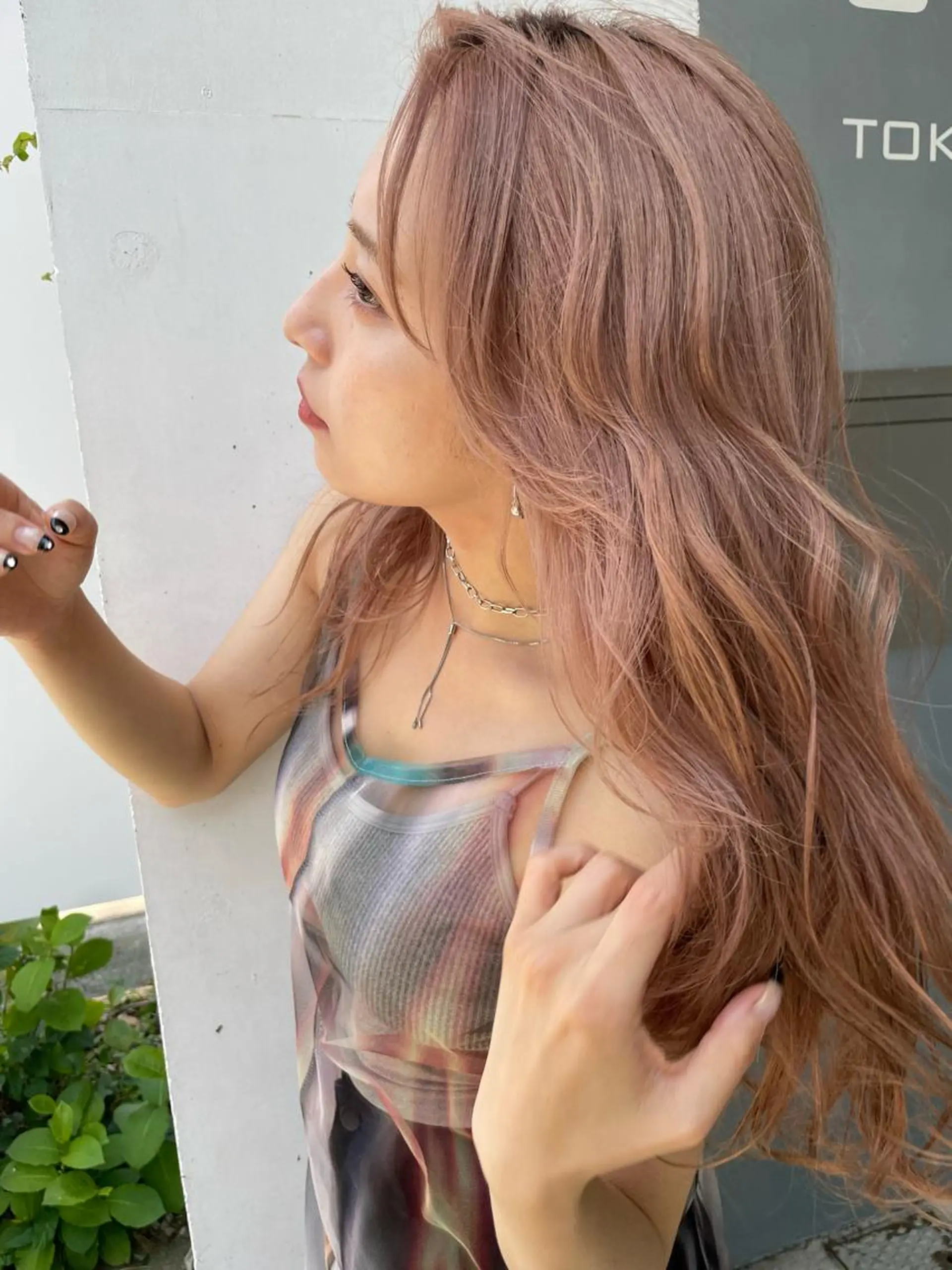 ロング カラー ヘアアレンジ 小顔レイヤー×コンパ クトボブ/林隆平のヘアスタイル