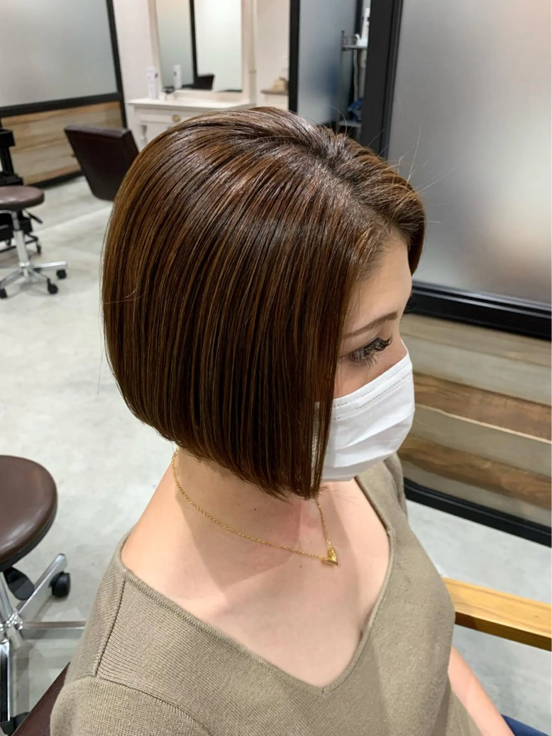 ミディアム 縮毛矯正 LITTLE _KATOのヘアスタイル