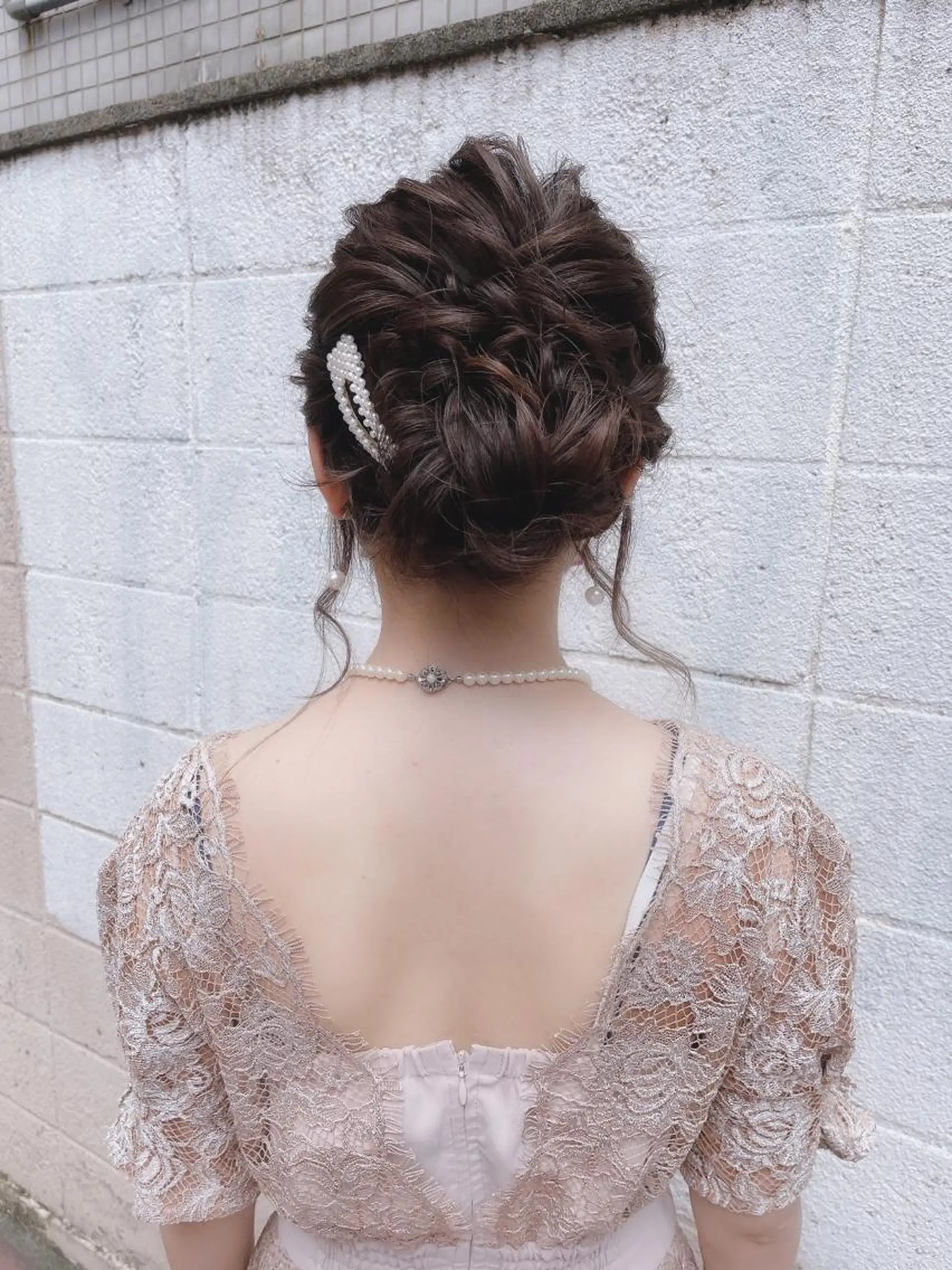 セミロング ヘアアレンジ ヘアセット ヘアアレンジ にいた　かづしげのヘアスタイル