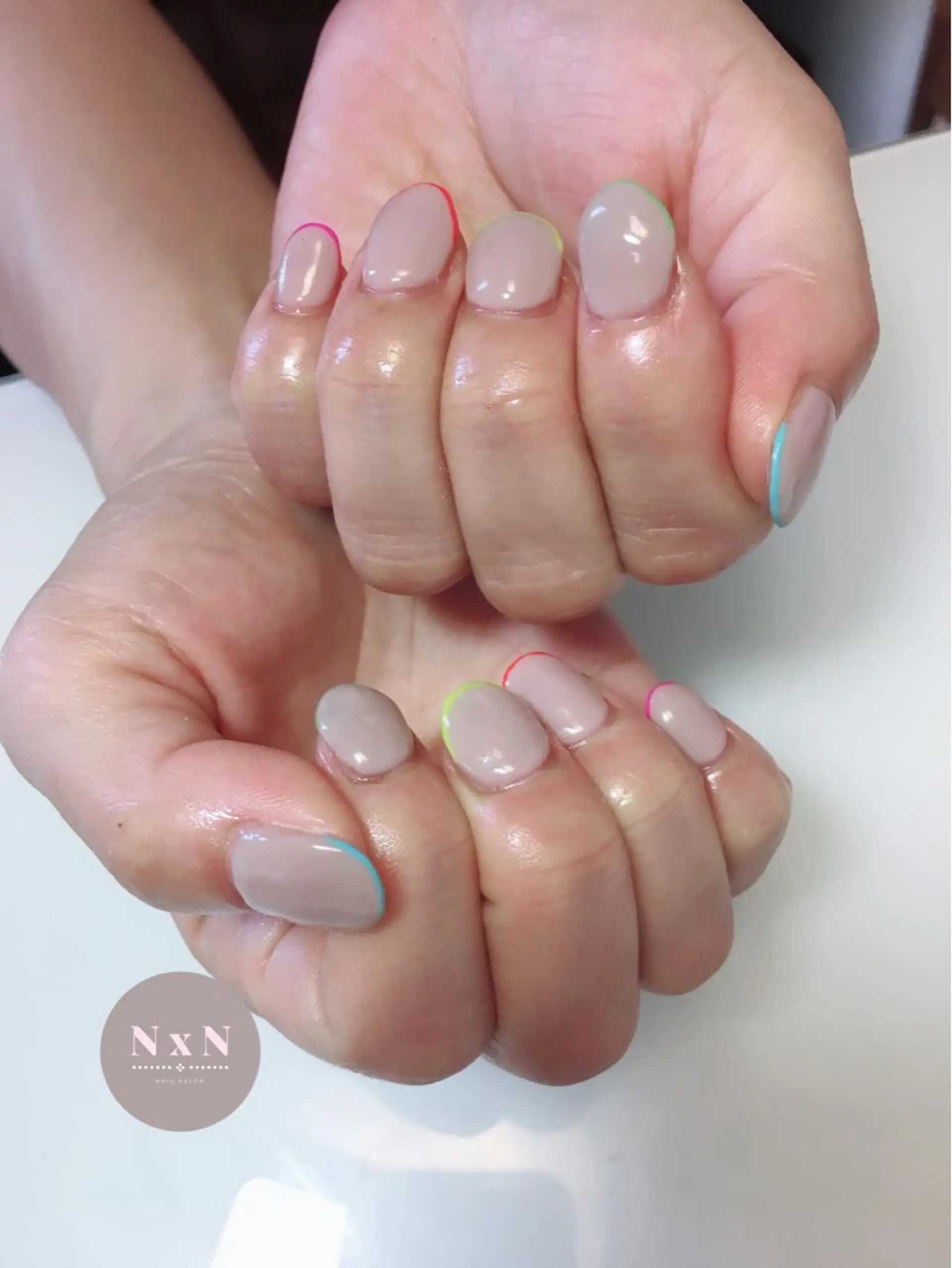 ネイル フレンチネイル ジェルネイル ぷっくりネイル nail salon N×Nのネイルデザイン