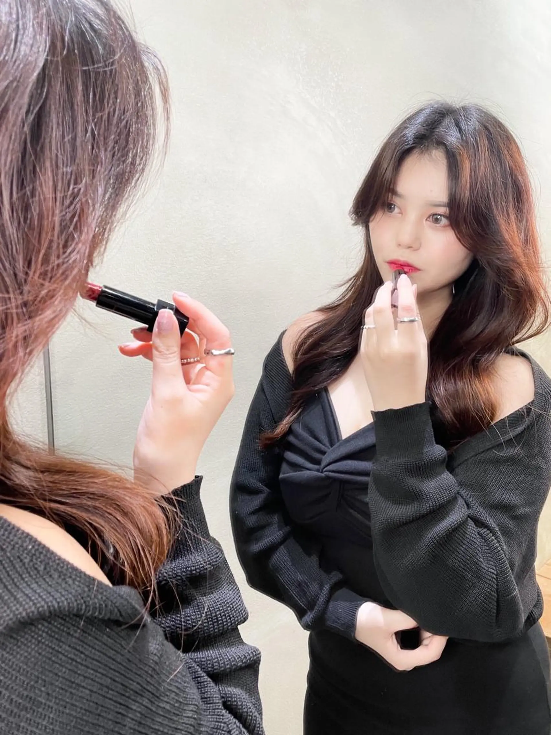 ロング カラー アディクシーカラー ベージュカラー 黒髪 ブリーチ ブルーカラー カット ヘアカラー トリートメント ブリーチなしカラー ×韓国ヘア♡ヒデさんのヘアスタイル