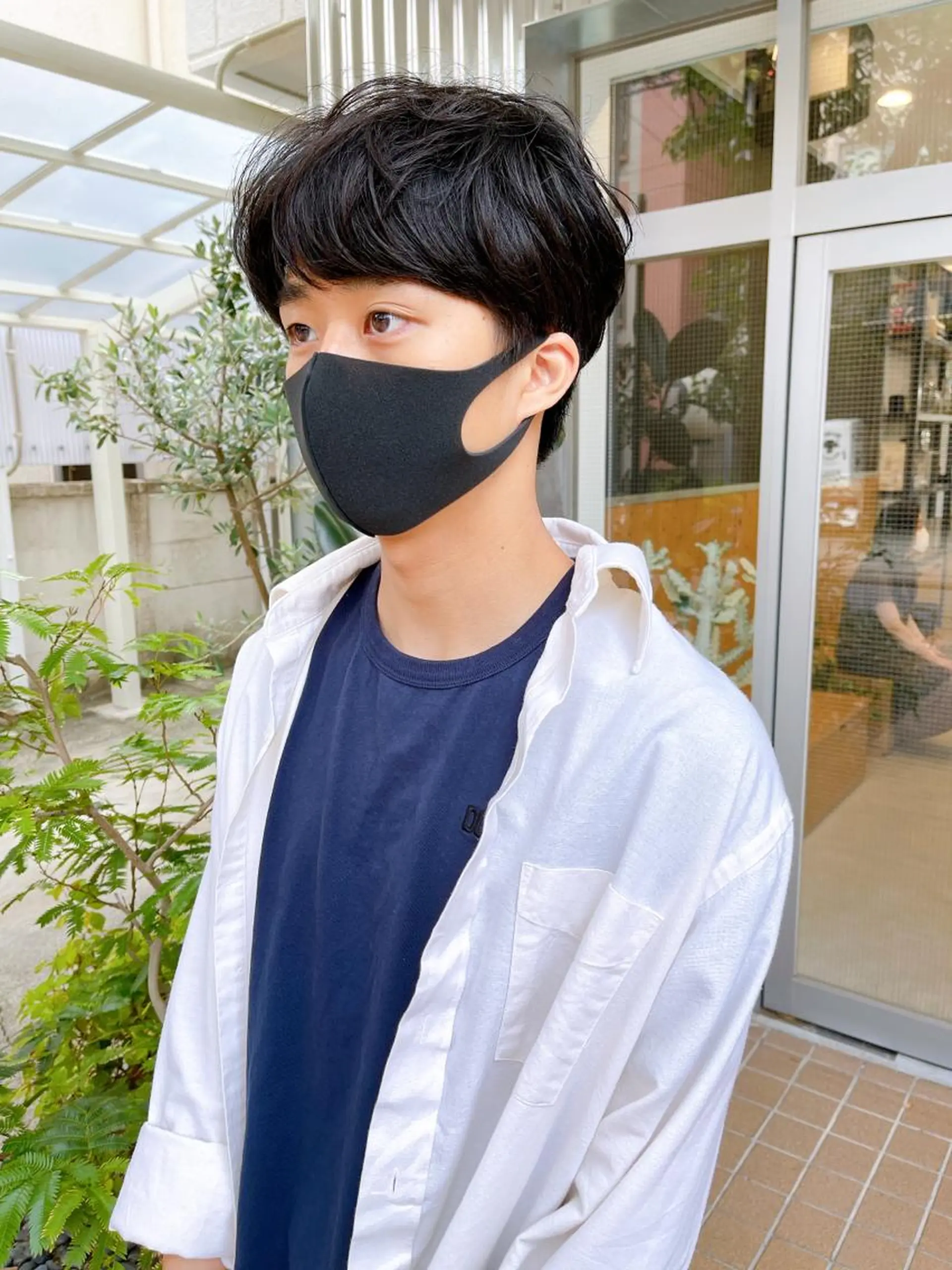 ショート パーマ メンズ マッシュ メンズパーマ カット ヘアカラー パーマ 縮毛矯正 トリートメント メンズパーマ タカキリョウのヘアスタイル