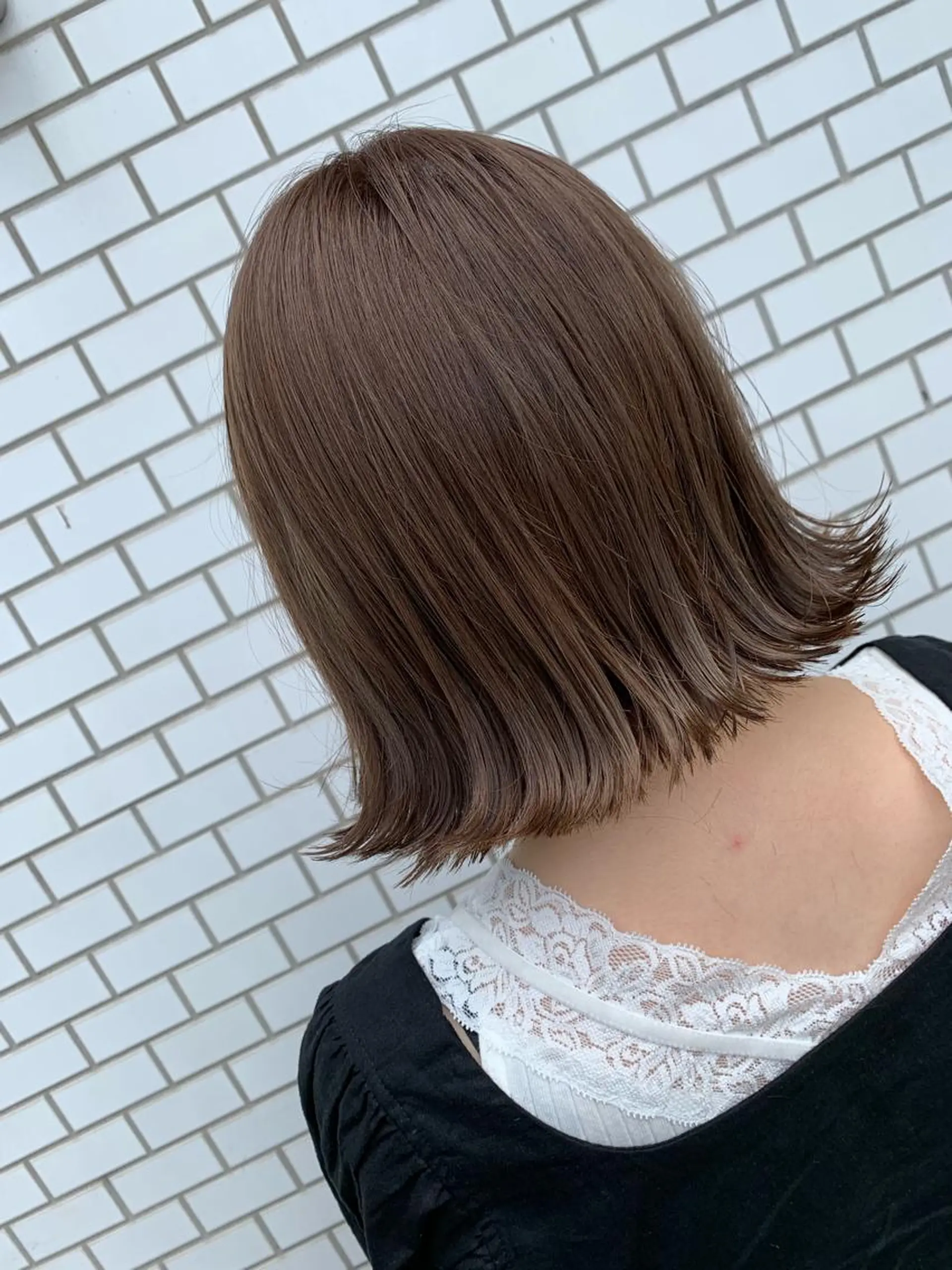 ショート ボブ 外ハネヘア juve. 別府のヘアスタイル