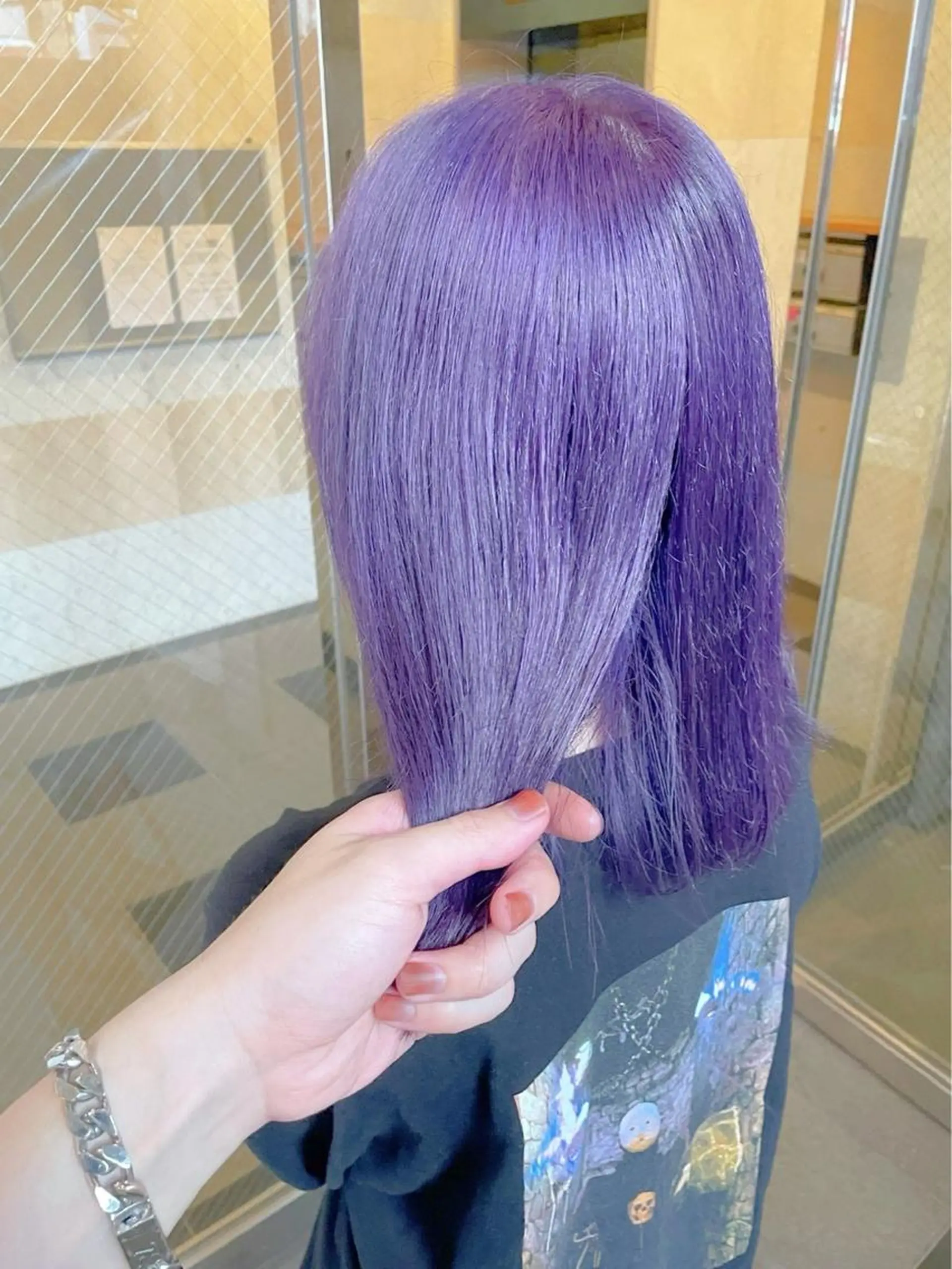 セミロング 🩶 ピンクカラー/ ブロンド🩶くるみのヘアスタイル