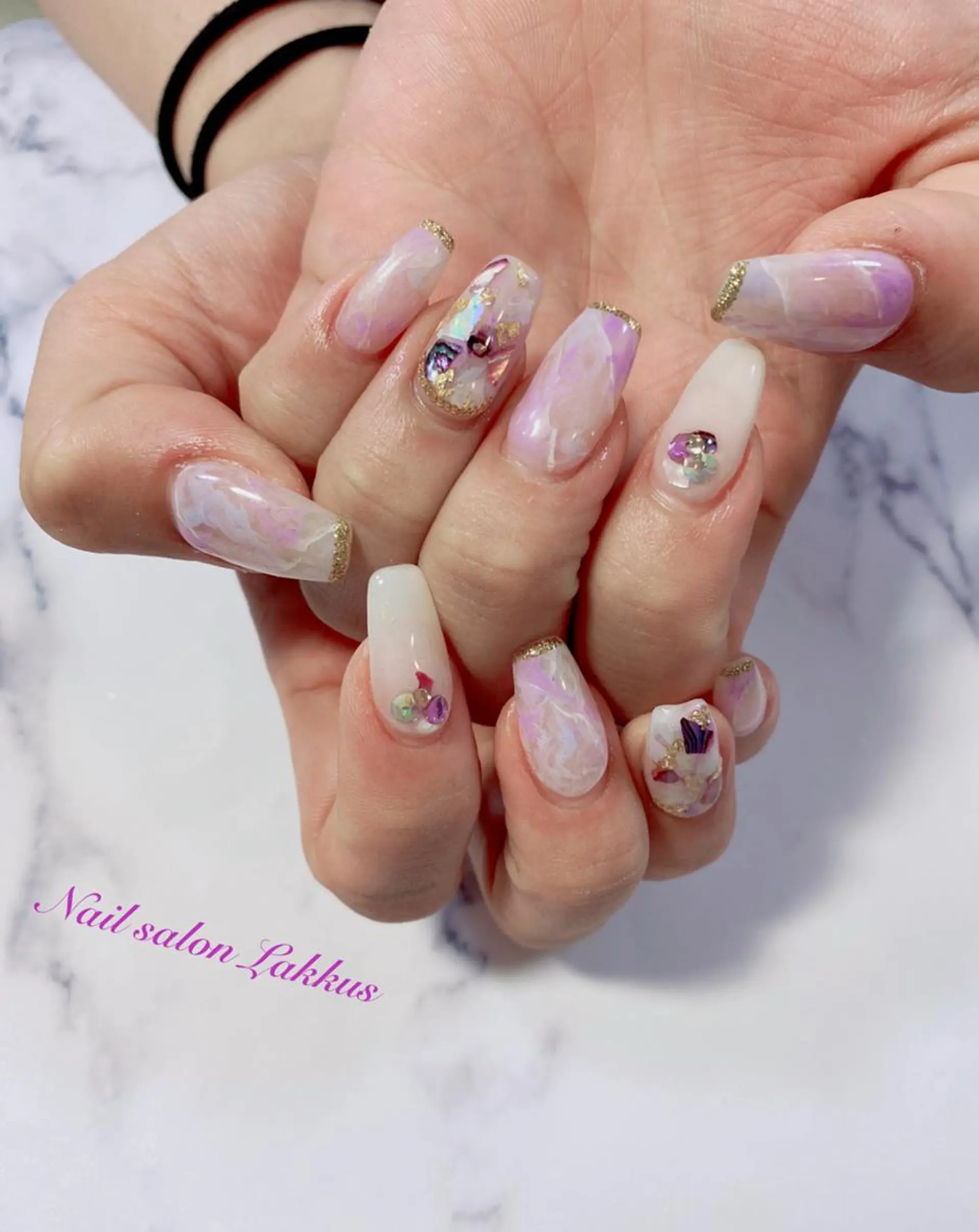 ネイル ニュアンスネイル パープル Lakkus T－CHIのネイルデザイン