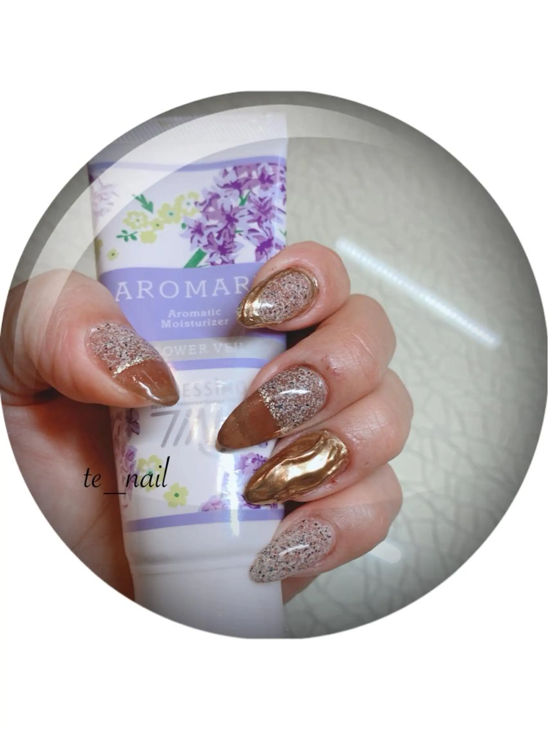 ネイル ミラーネイル ストーンネイル ｔe_ nailのネイルデザイン