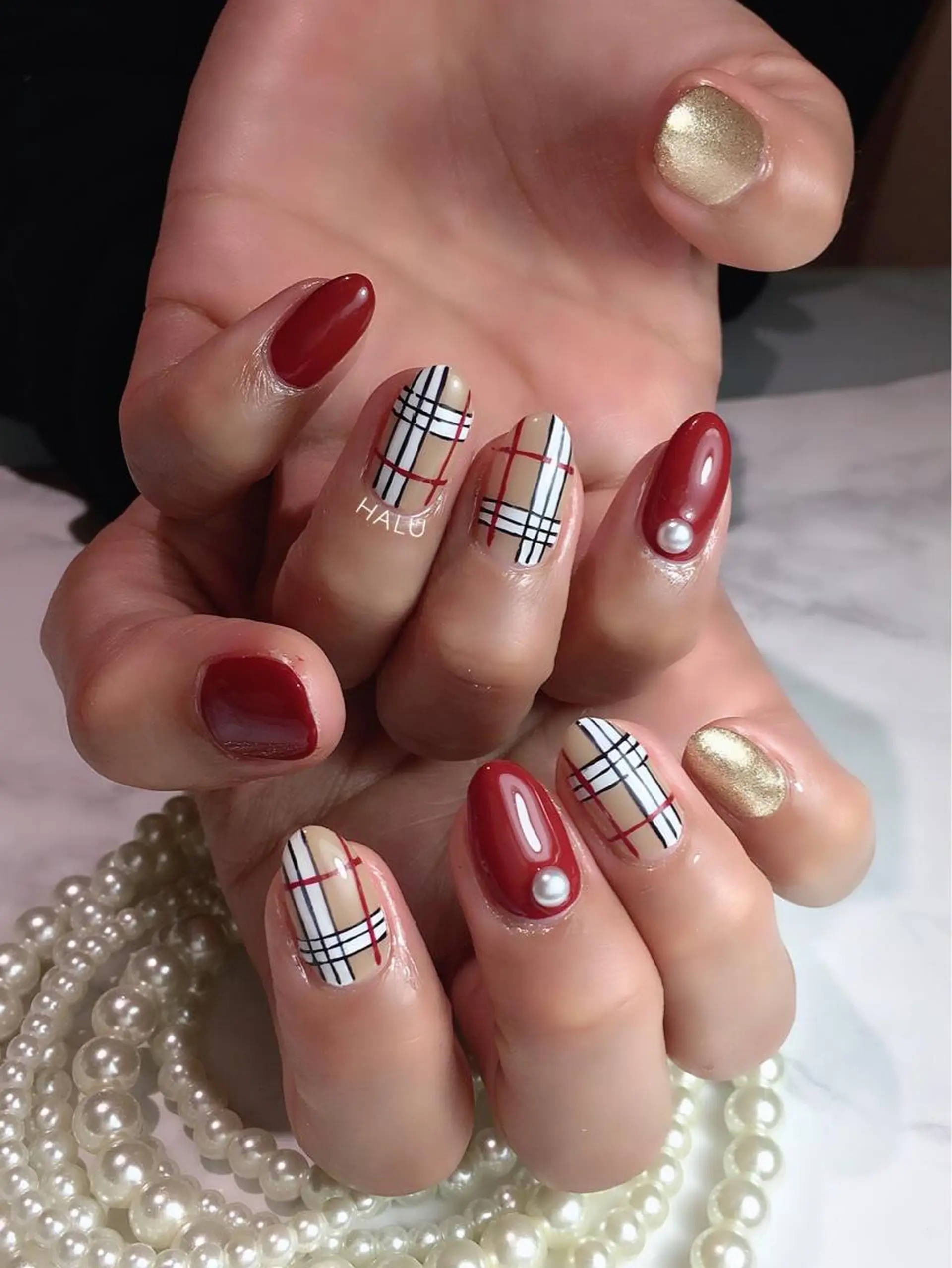 ネイル ボルドー HALU ハルのネイルデザイン