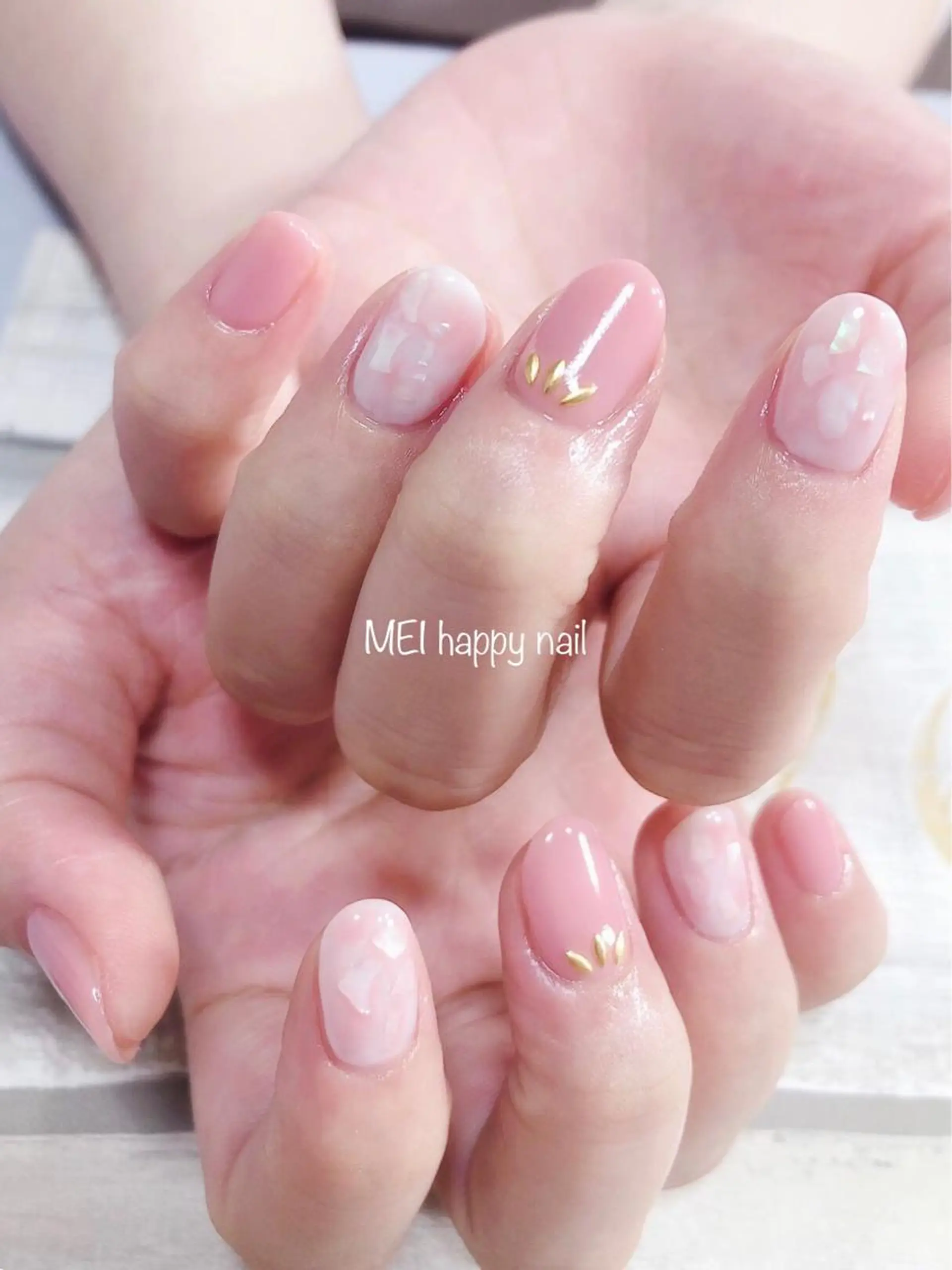 ネイル 北浦和 自爪育成ケアのネイルデザイン