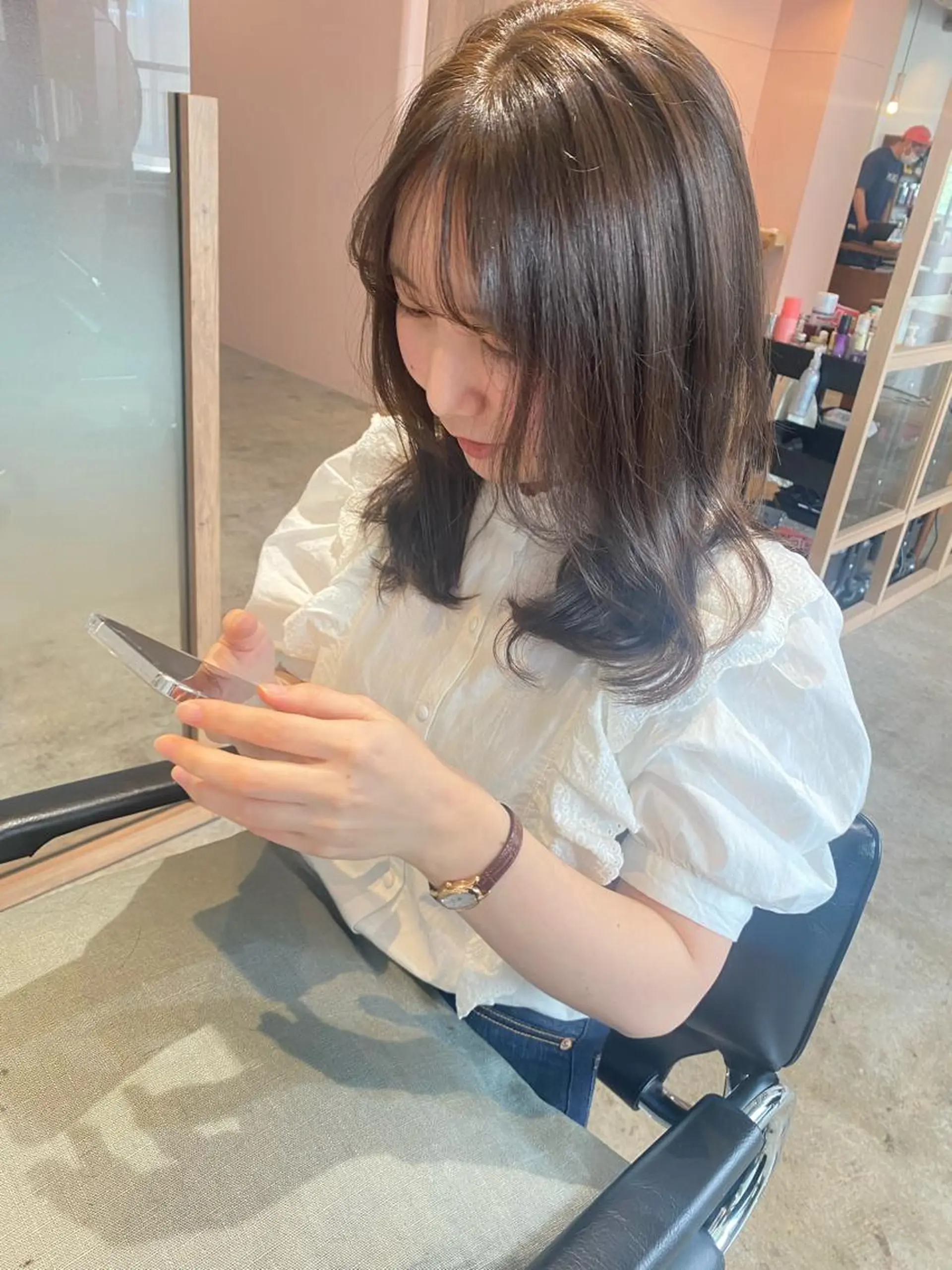 ロング カラー パーマ カット ヘアカラー トリートメント Hayashi Shioriのヘアスタイル