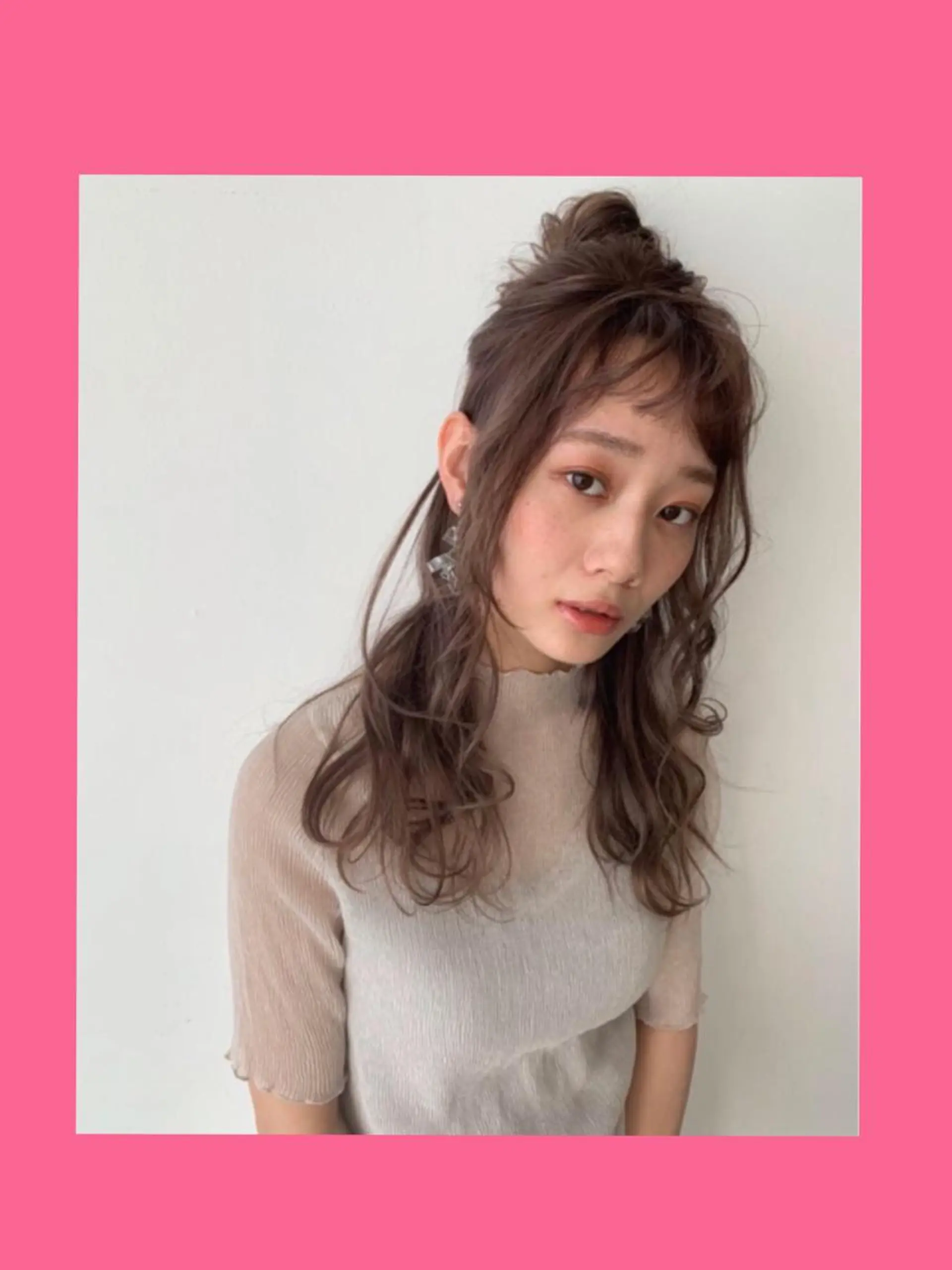 セミロング カラー hair salon Ranun髪質改善のヘアスタイル