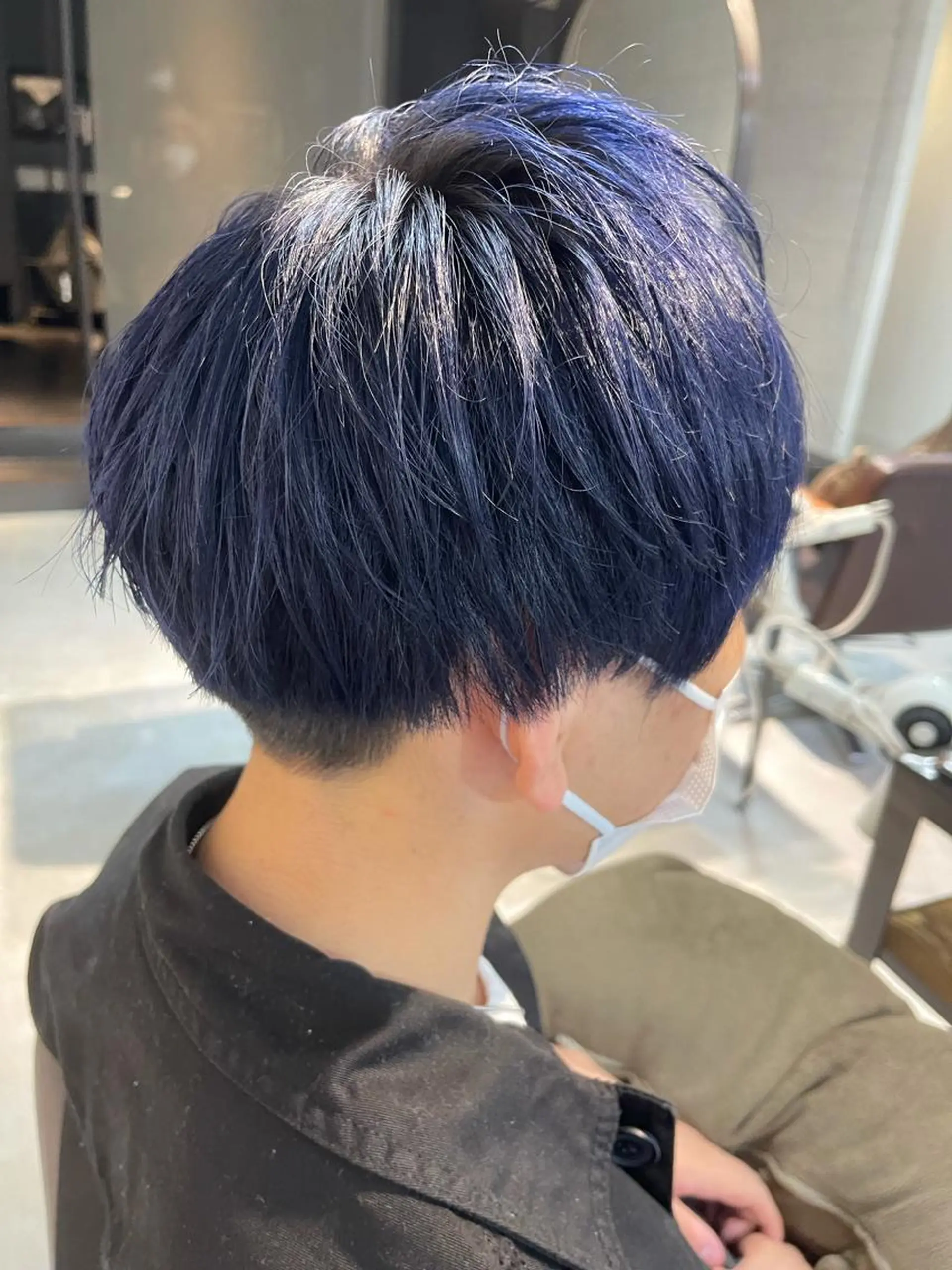 ショート カラー メンズ ブルーカラー ネイビーカラー LICO HAIR×RELAXATION所属・m i k u n aのヘアスタイル