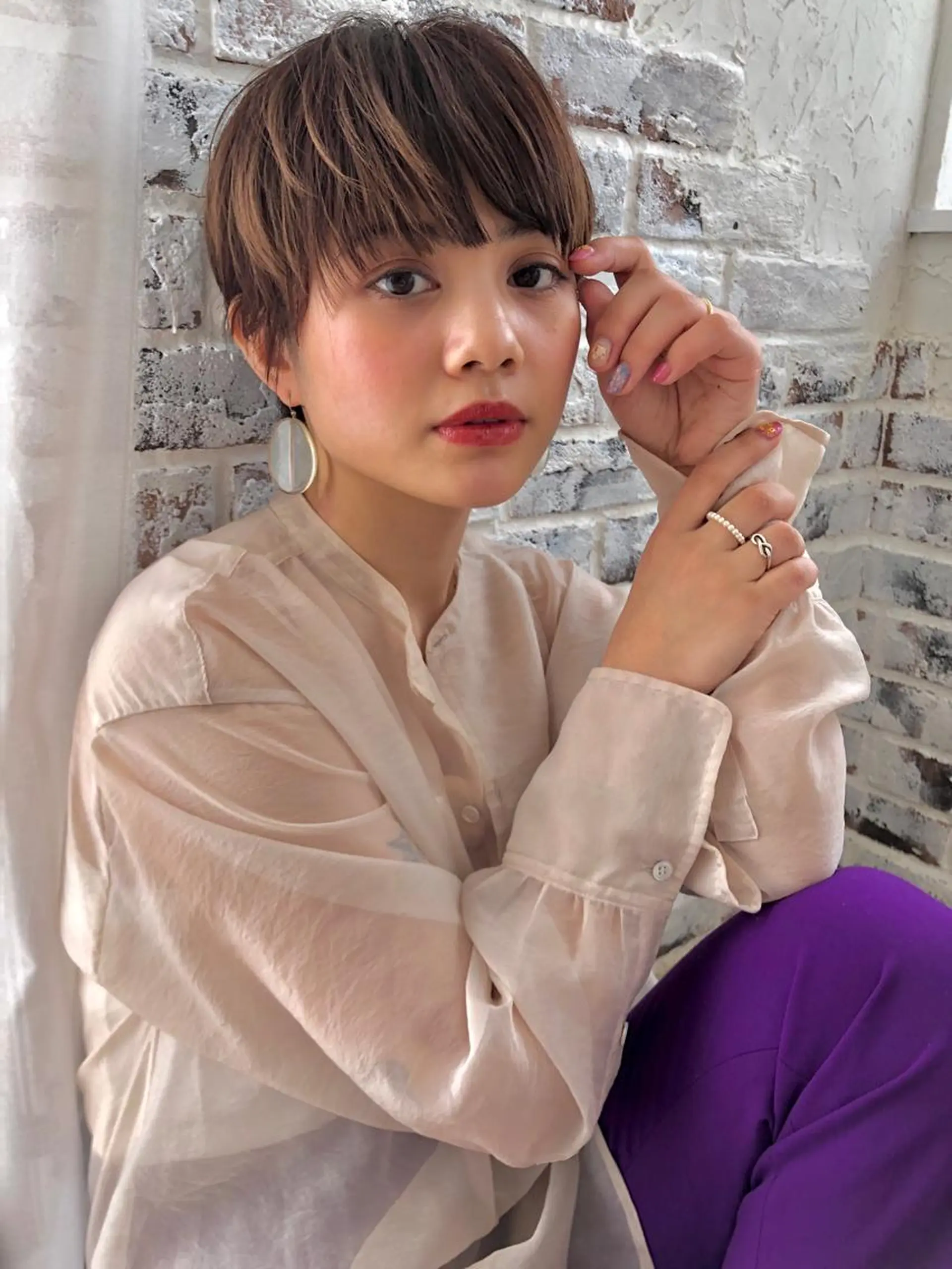ショート カラー さかい なつみのヘアスタイル