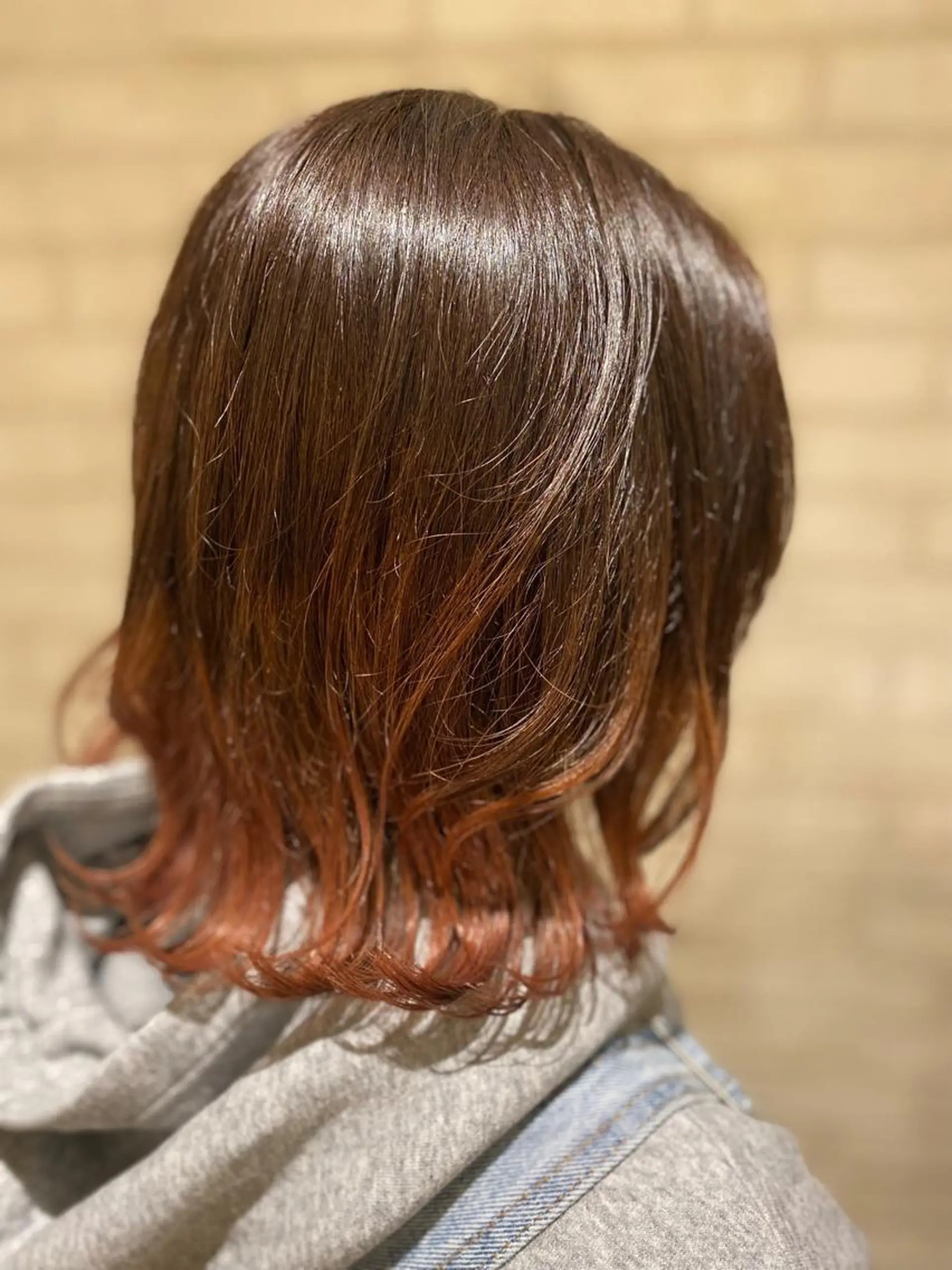 ミディアム カラー ブリーチ グラデーションカラー ヘアカラー トリートメント 田中 アキオのヘアスタイル