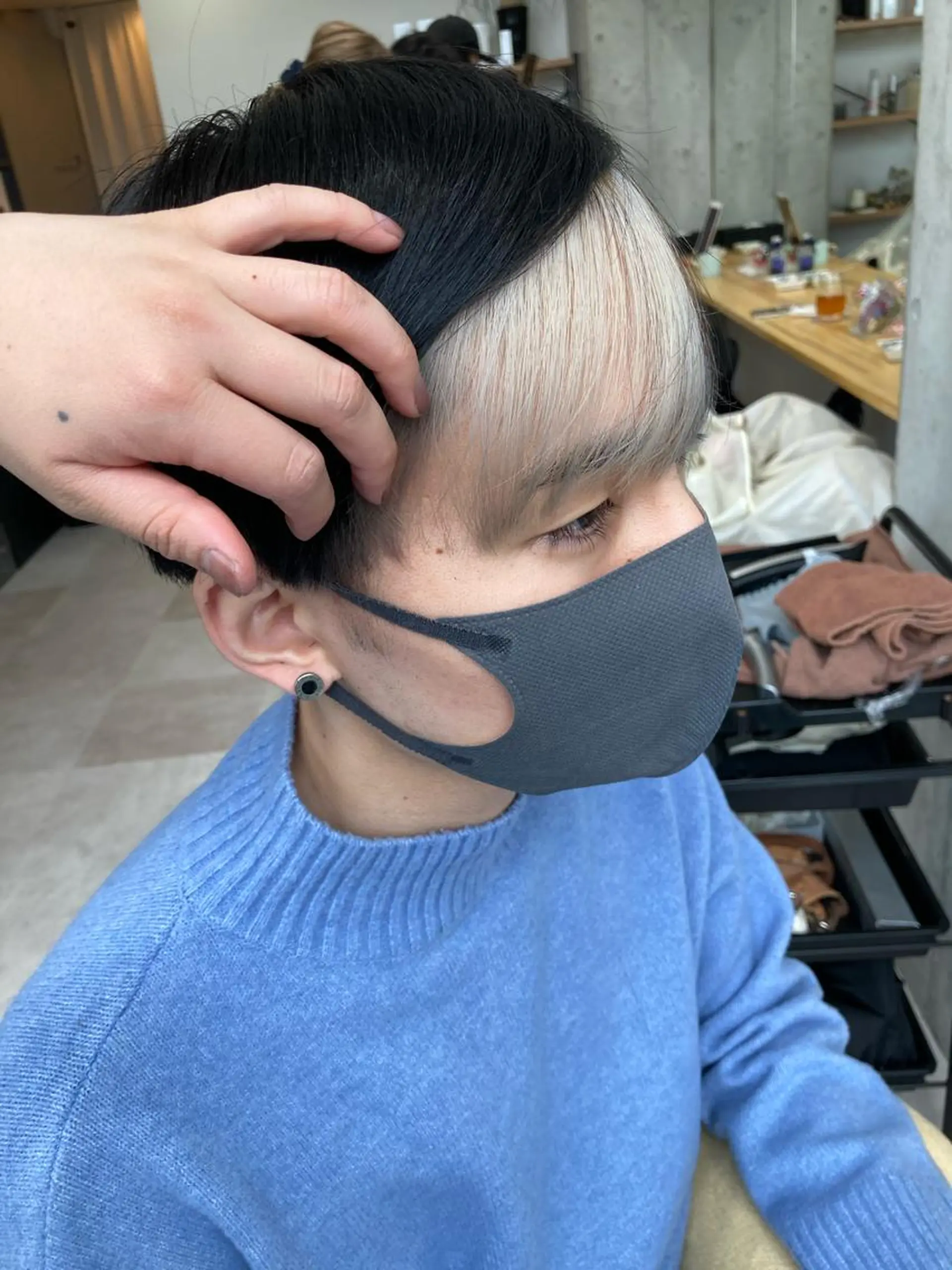 メンズ メンズブリーチ カット ヘアカラー トリートメント ✨色持ちの良い艶 カラー✨蟹江真世のヘアスタイル