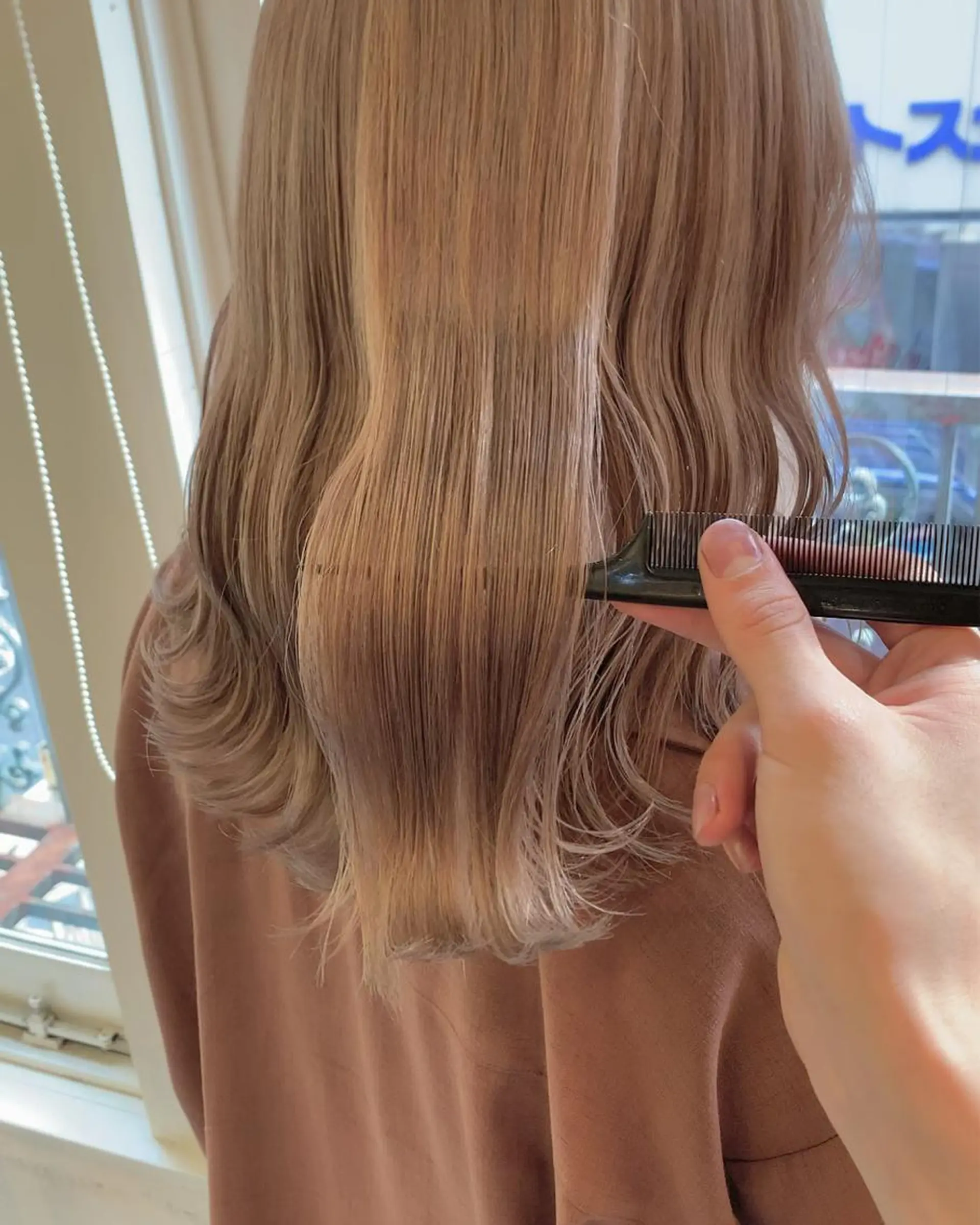 ロング カット ヘアカラー トリートメント ブリーチ/ウルフ ハッシュカット/石山のヘアスタイル