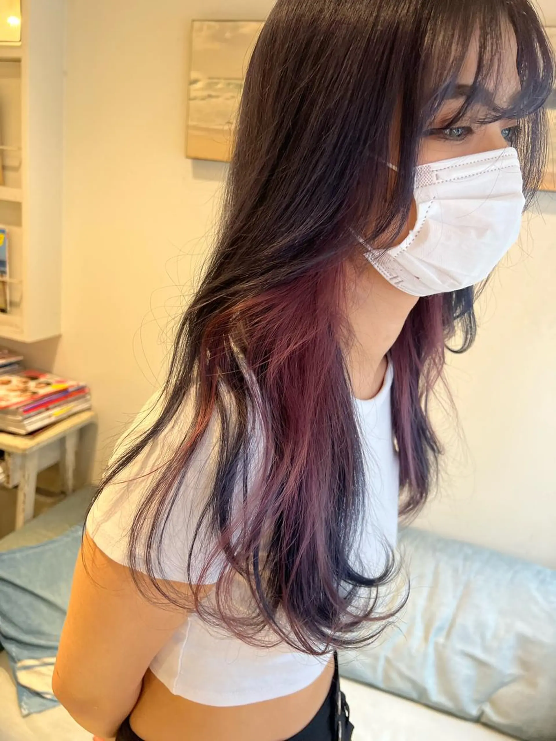 ロング カラー インナーカラー ヘアカラー トリートメント 渋谷ハイトーン/ デザインカラー阿部のヘアスタイル