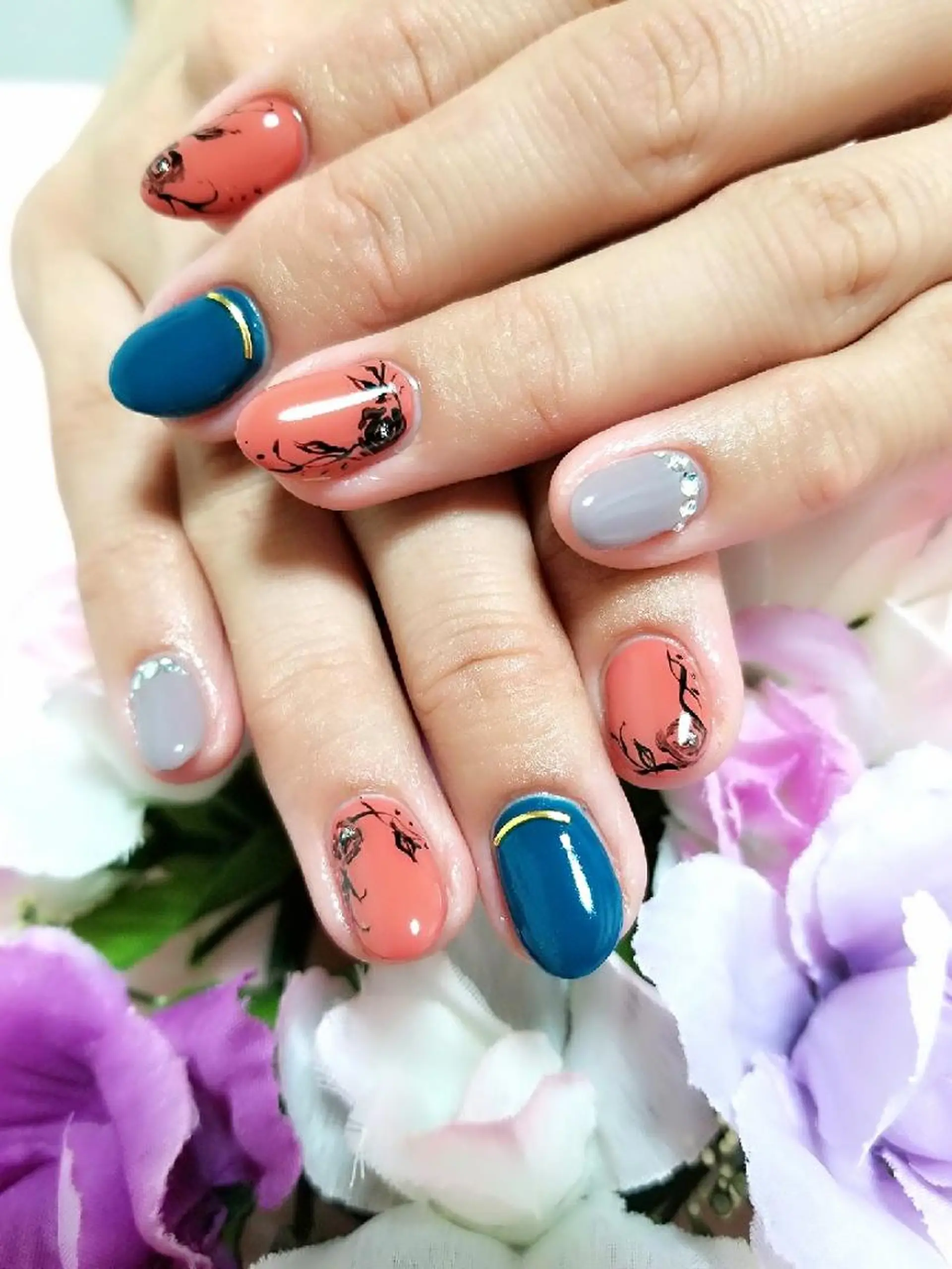 ネイル アートネイル フラワーネイル Lien nail リアン　ネイルのネイルデザイン