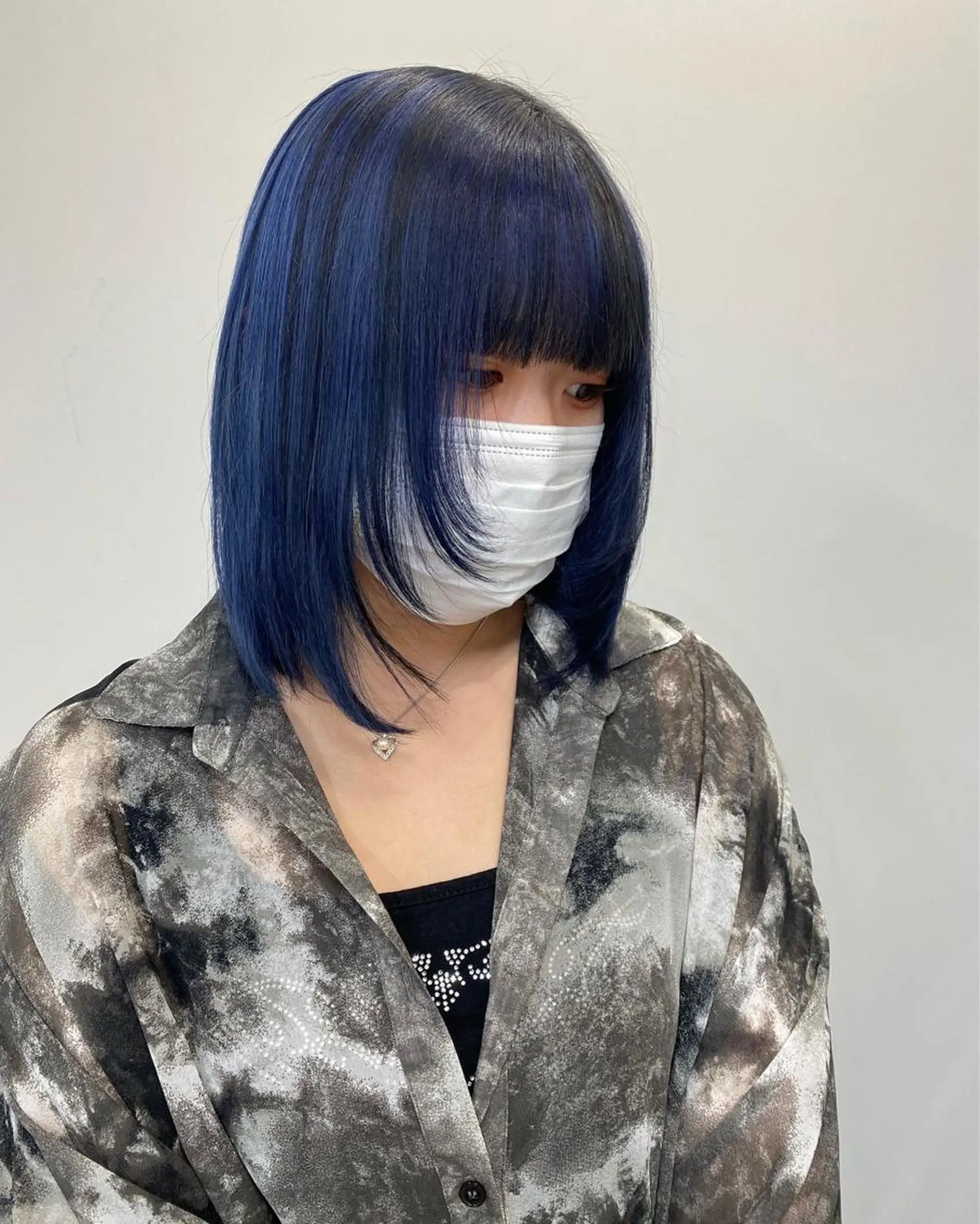 ミディアム 似合わせカット ウルフカット sunc所属・梅田l大人韓国ヘア レイヤー×艶カラーのヘアスタイル