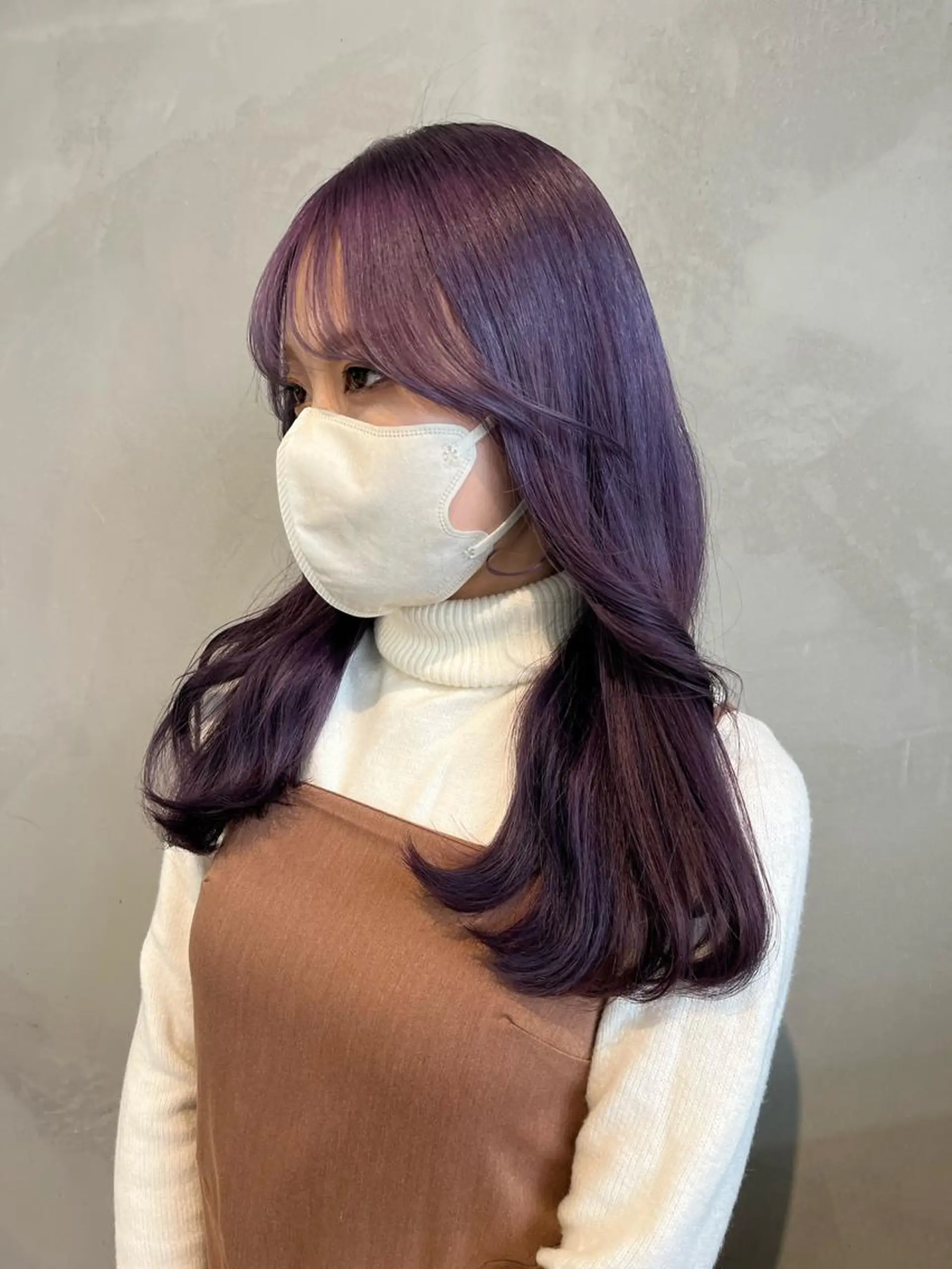 ロング 顔周りカット 韓国ヘア/耳ツボジュ エリー♡ayumuのヘアスタイル