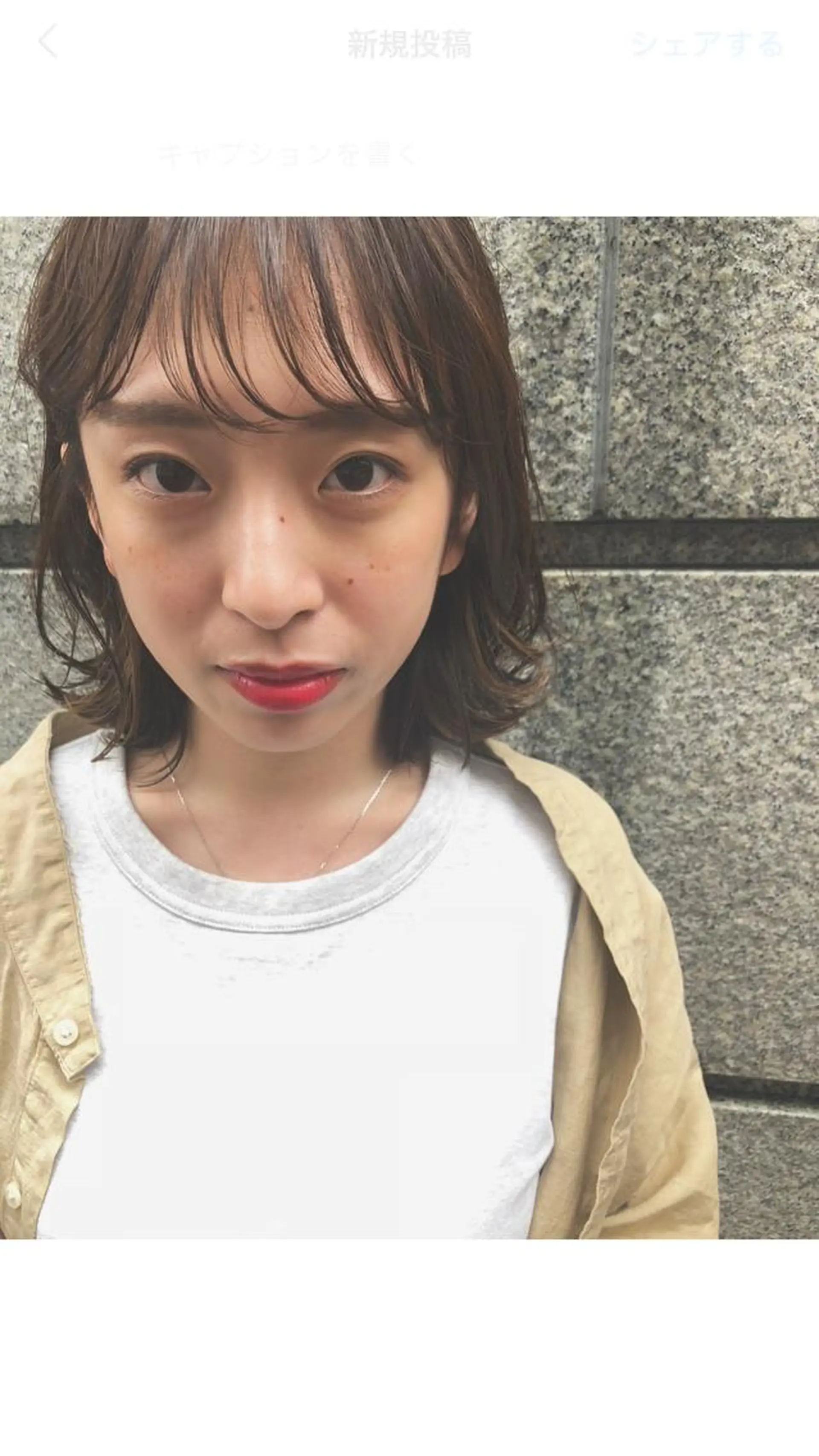 ミディアム カラー THE DAY所属・AKI HASHIMOTOのヘアスタイル