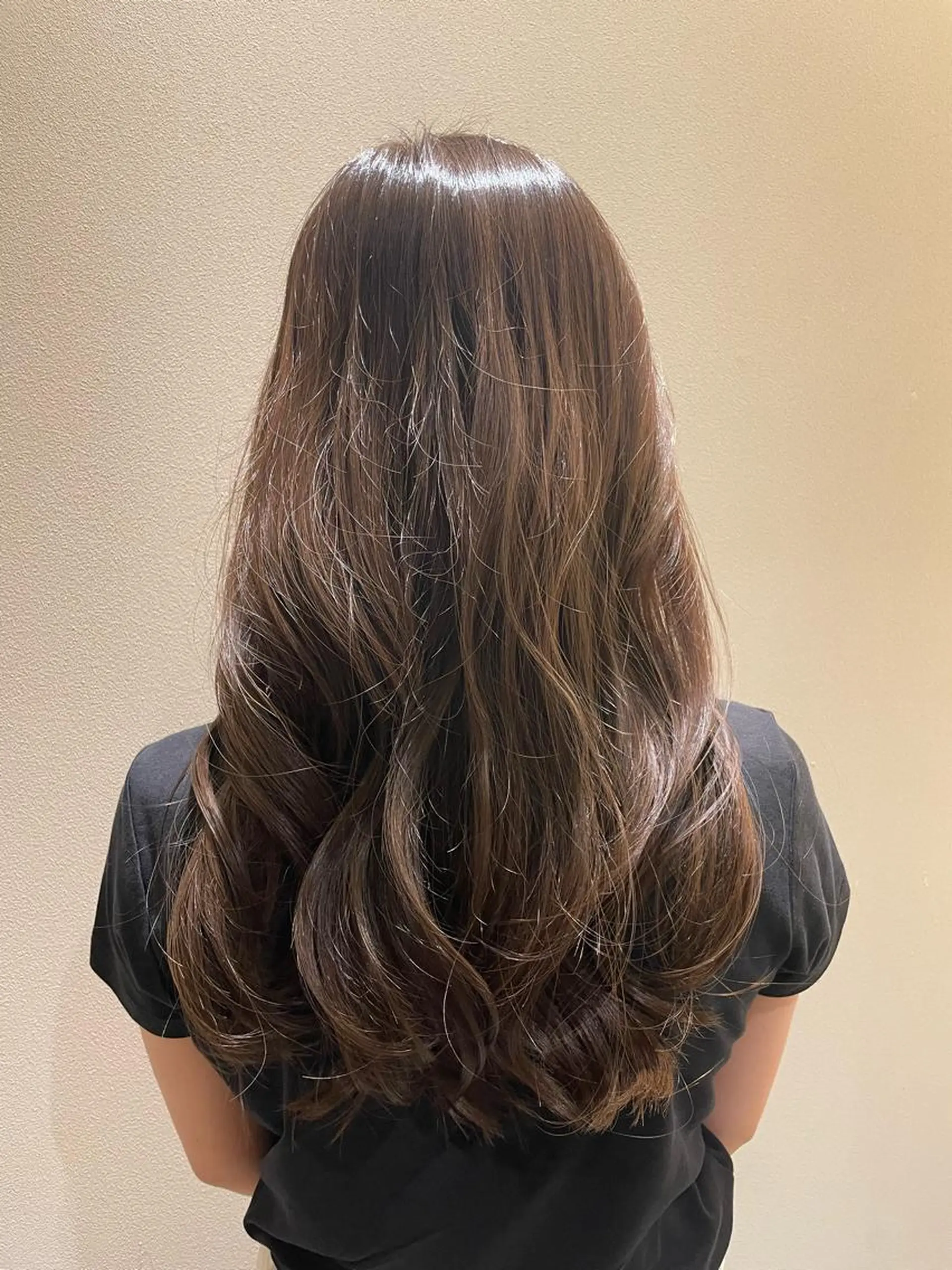 ロング カラー アッシュ オレンジ 骨格診断/似合わせ カットあさみななこのヘアスタイル