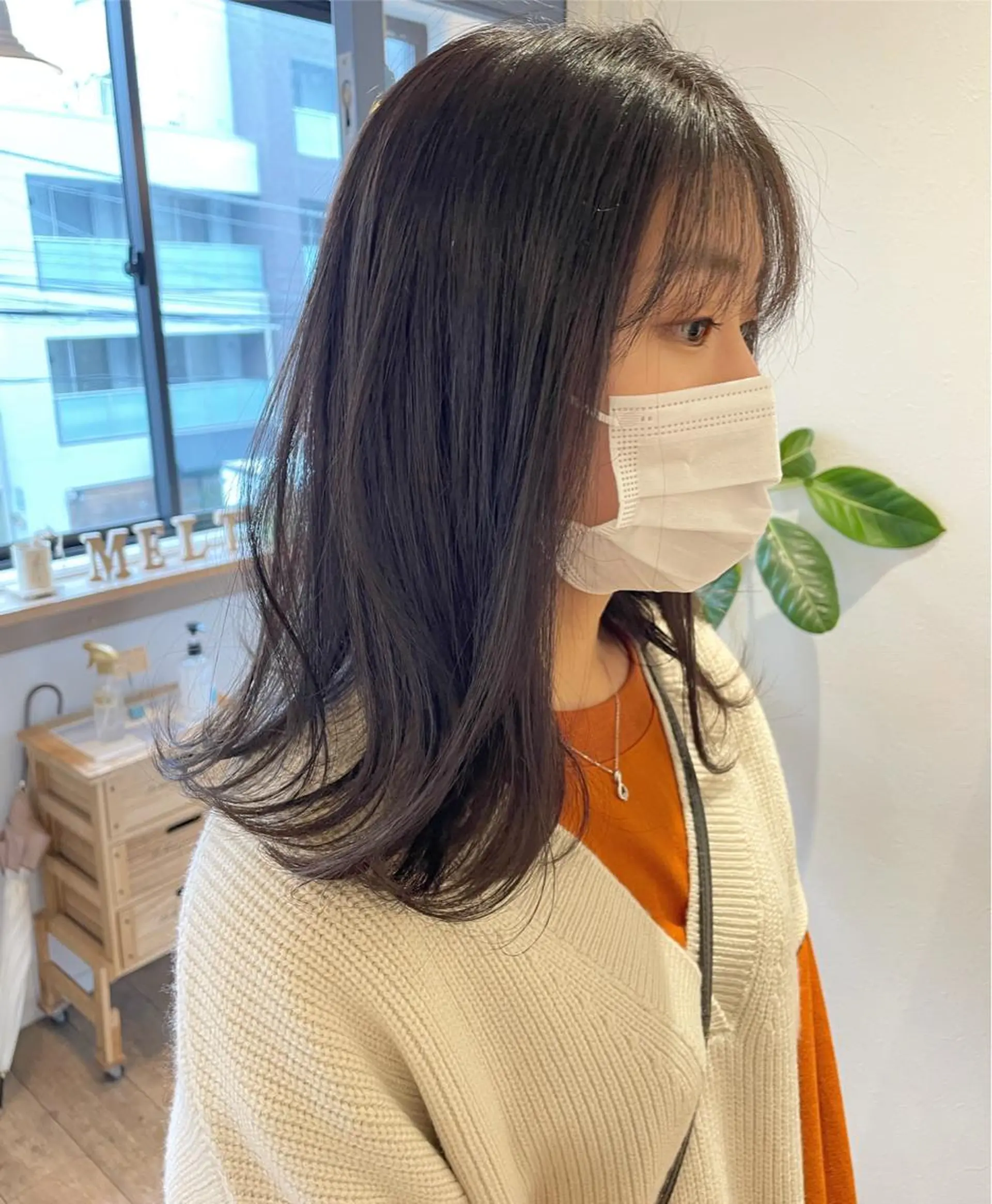 ミディアム カラー パーマ ヘアアレンジ メンズ キッズ ネイル マツエク・マツパ メンズブリーチ ブリーチ 透明感カラー ダークグレー ダークグレージュ 透明感color 🥣suzunaのヘアスタイル