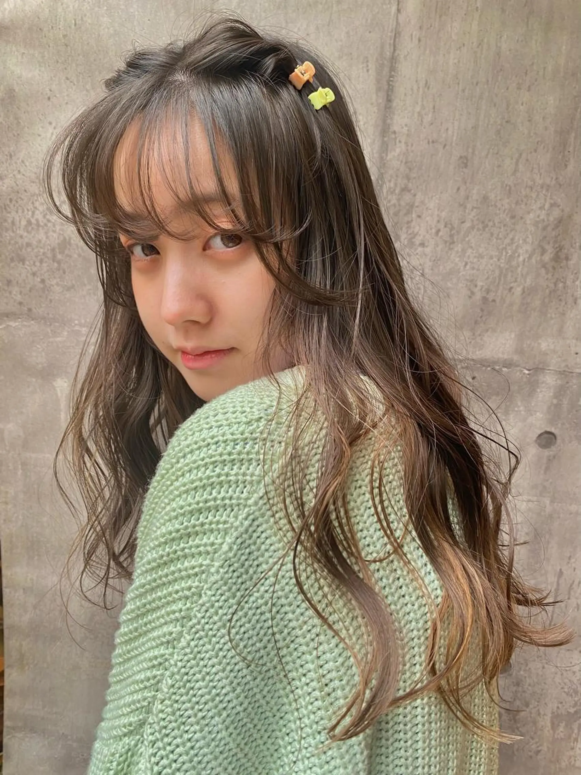 カラー ヘアアレンジ ヘアカラー 顔周りカット/透明感 カラー/rioのヘアスタイル