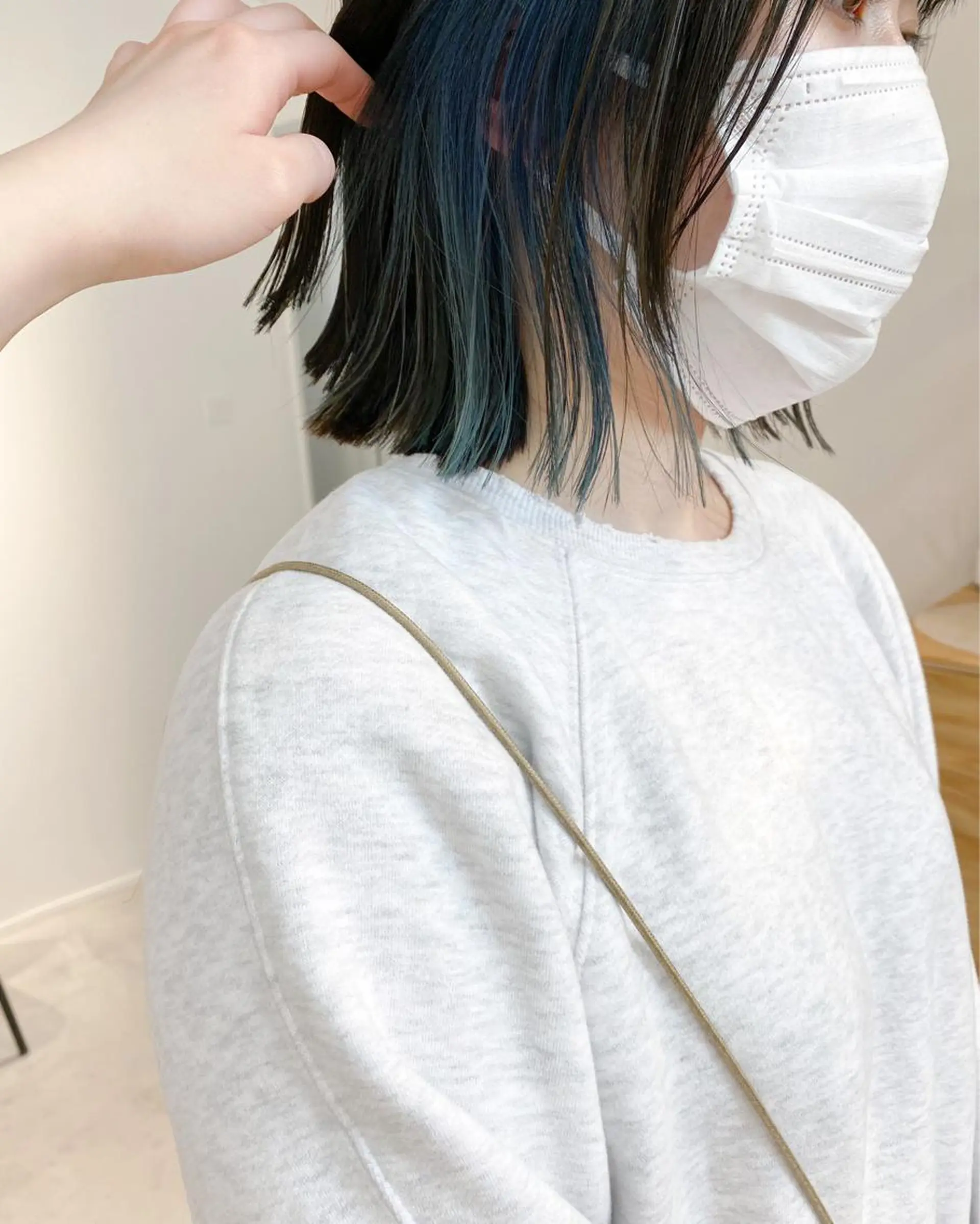 ショート カラー ブルーカラー インナーカラー ボブ カット ヘアカラー トリートメント fit stand /HIIRAGIのヘアスタイル