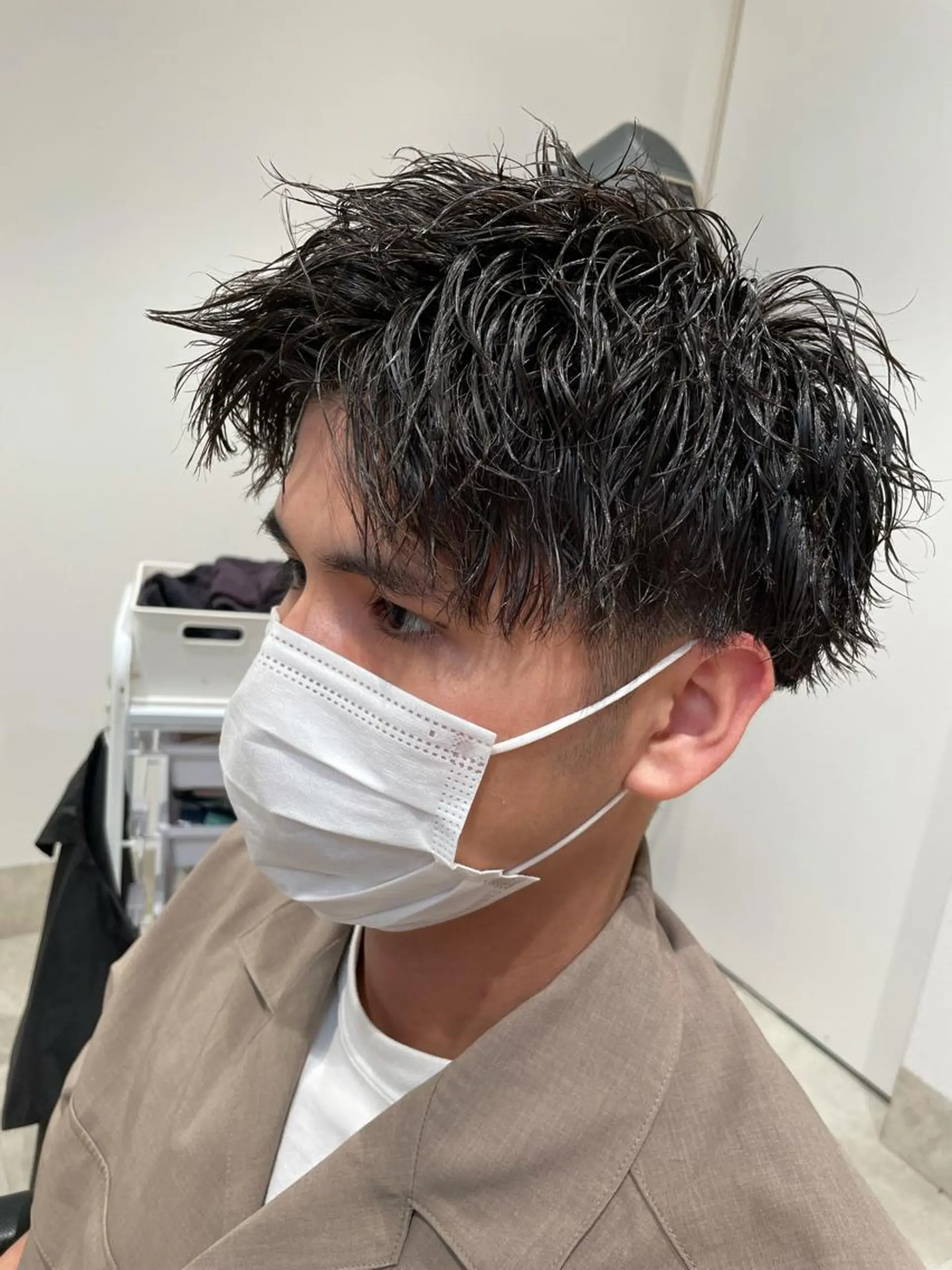 ショート カラー パーマ ヘアアレンジ メンズ パーソナルカラー合わ せたカラー🤍なつみのヘアスタイル