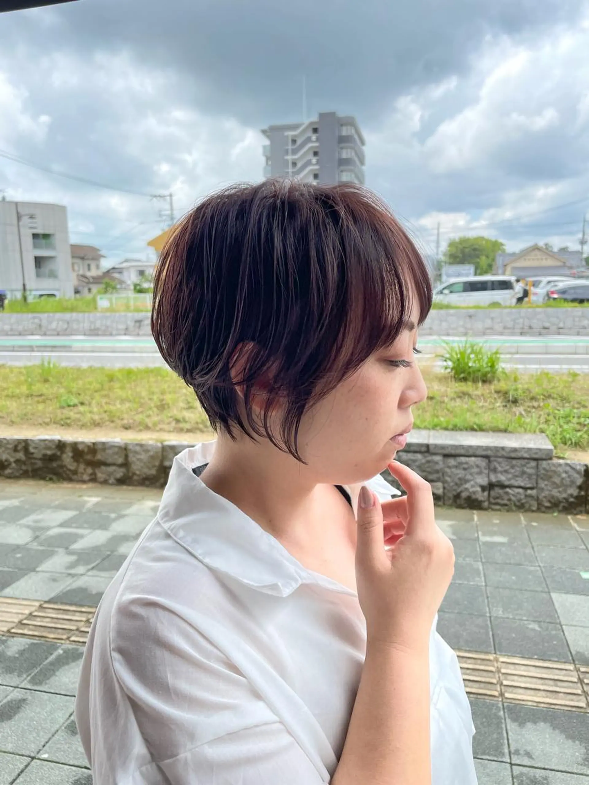 ショート カラー 似合わせスタイル 岡田勇哉のヘアスタイル