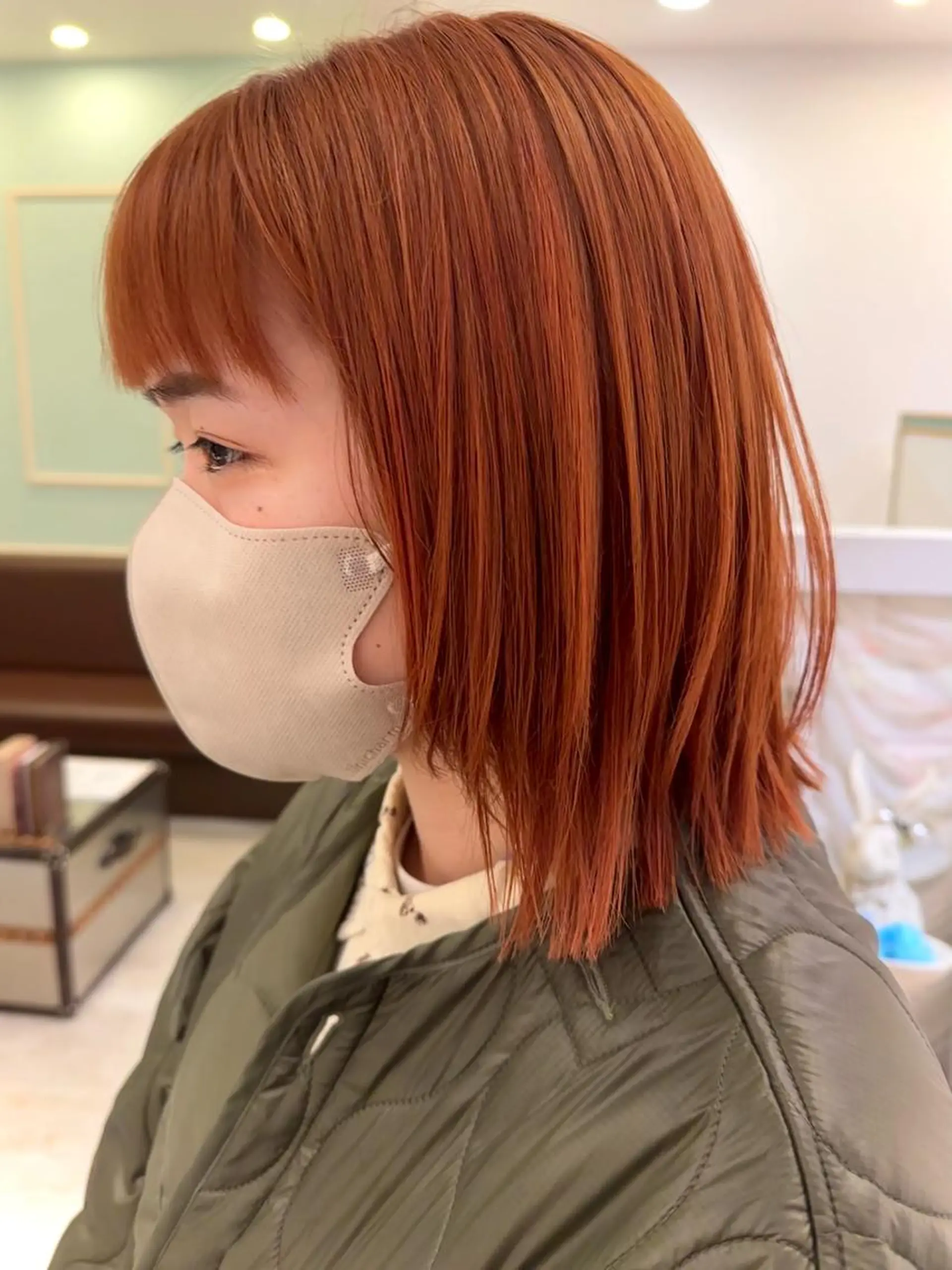 ミディアム カラー ブラウンカラー オレンジ オレンジブラウン Lita（リタ）所属・十希羽 / Litaのヘアスタイル