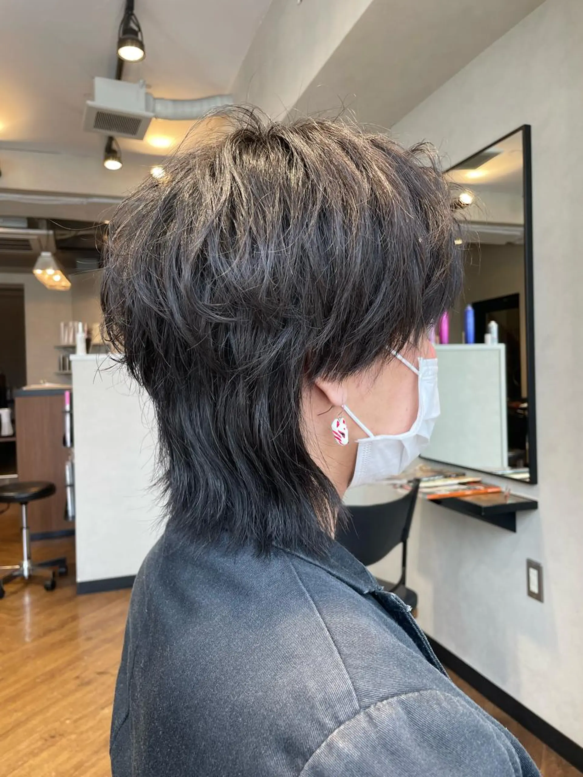 メンズ マッシュウルフ マッシュ メンズウルフカット ウルフカット 谷昂将　メンズ梅田 /パーマ/毛流れのヘアスタイル