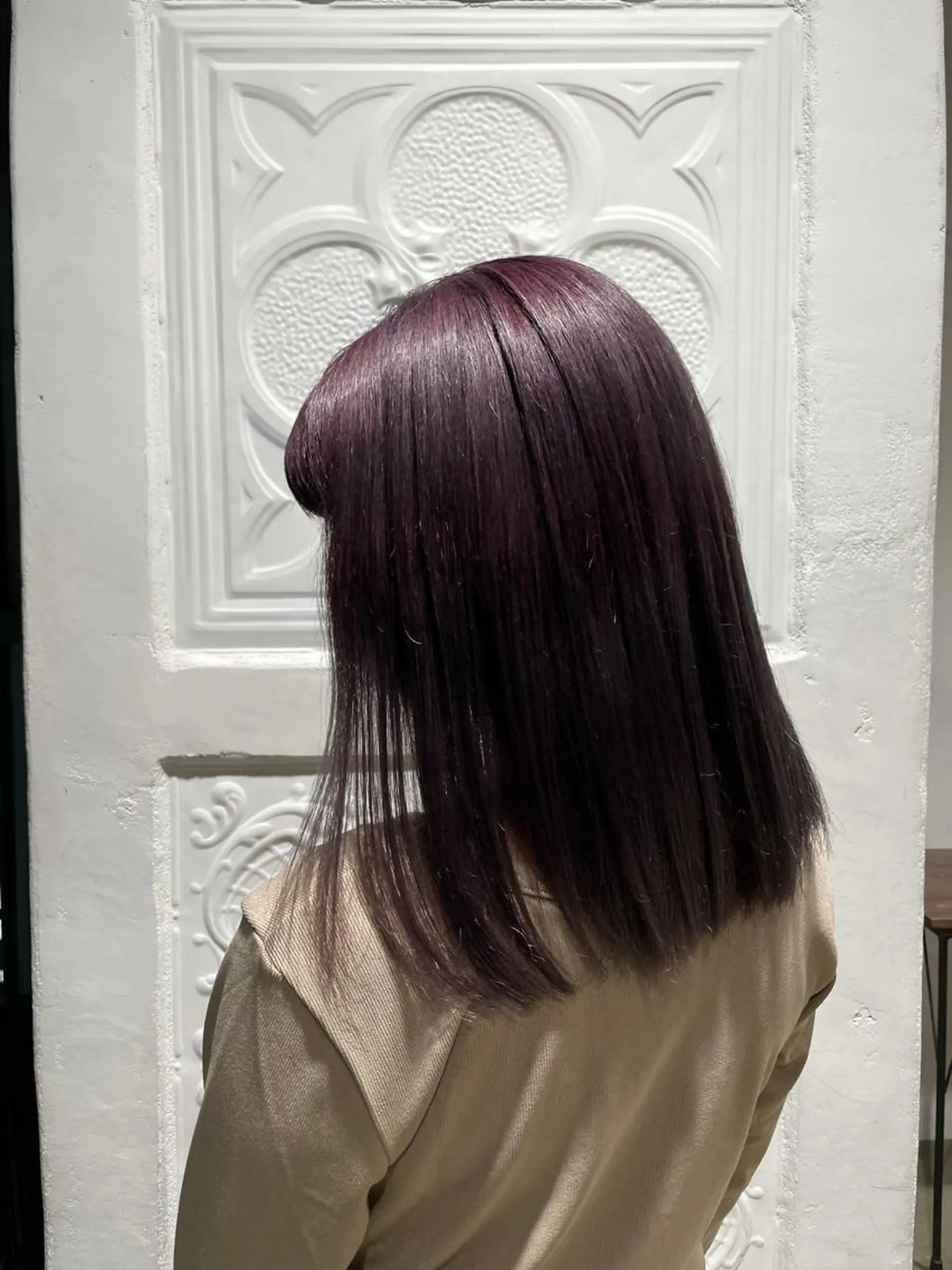 ミディアム カラー パープルカラー カット ヘアカラー 為近日向子🐥暖色 💘顔周りカット🌈のヘアスタイル