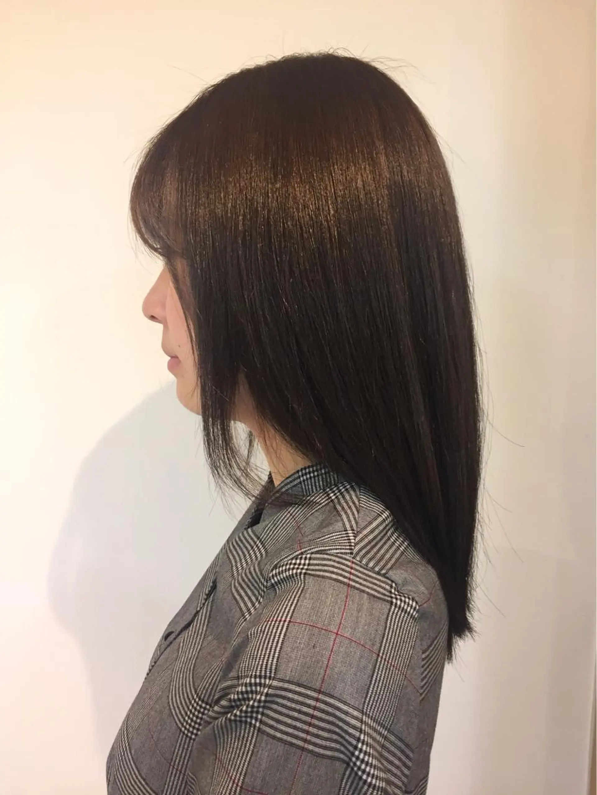 セミロング カラー イルミナカラー カット 縮毛矯正 トリートメント salon de calme  joliesse所属・高橋 聖羅のヘアスタイル