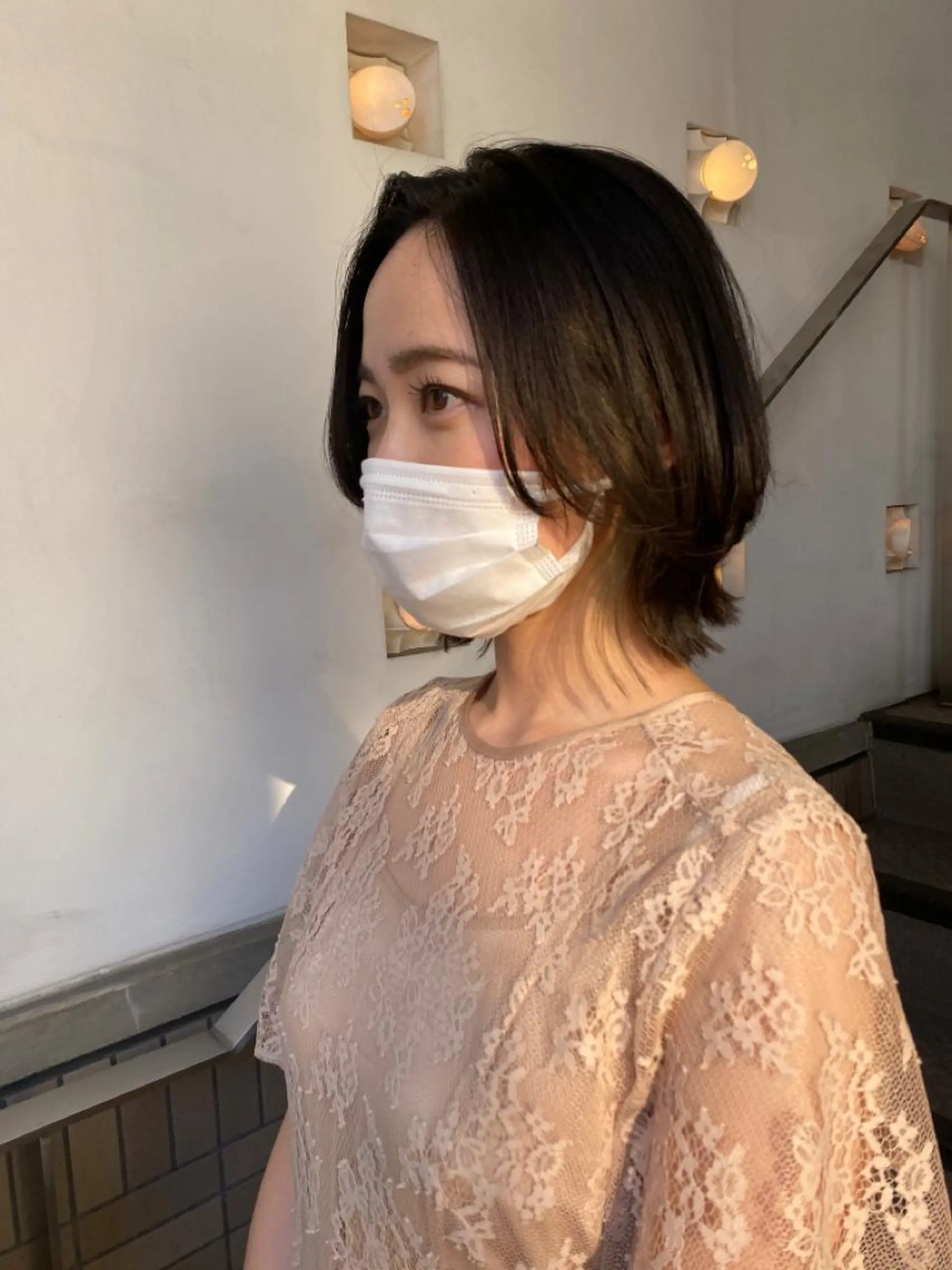 ショート カラー ヘアアレンジ ボブレイヤー ベージュカラー インナーカラー ボブ レイヤーカット カット ヘアカラー トリートメント ナカジ🌸ロブ/ボブ /前髪🌸のヘアスタイル