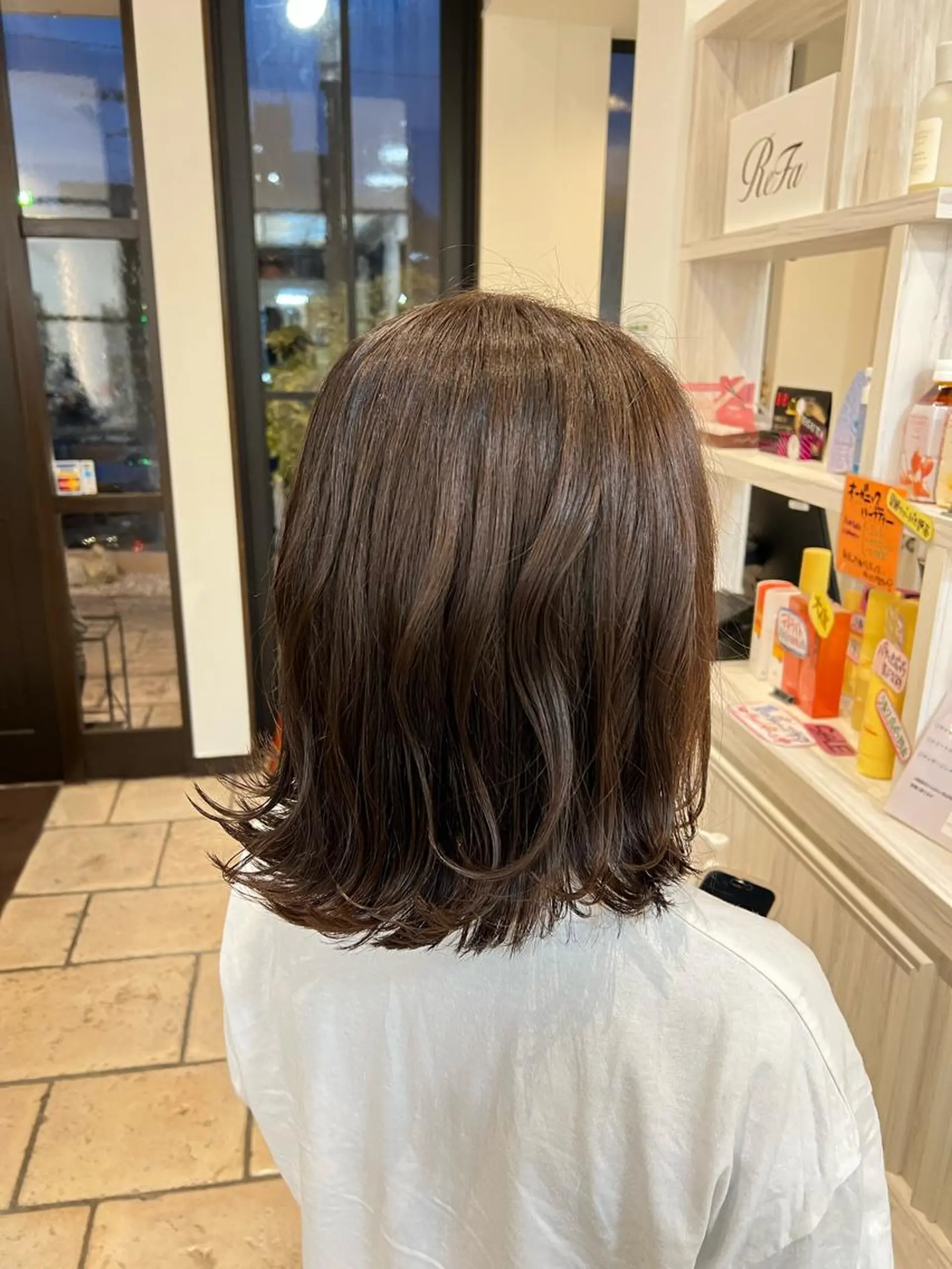 ミディアム カラー カット ヘアカラー 門脇 真生人のヘアスタイル